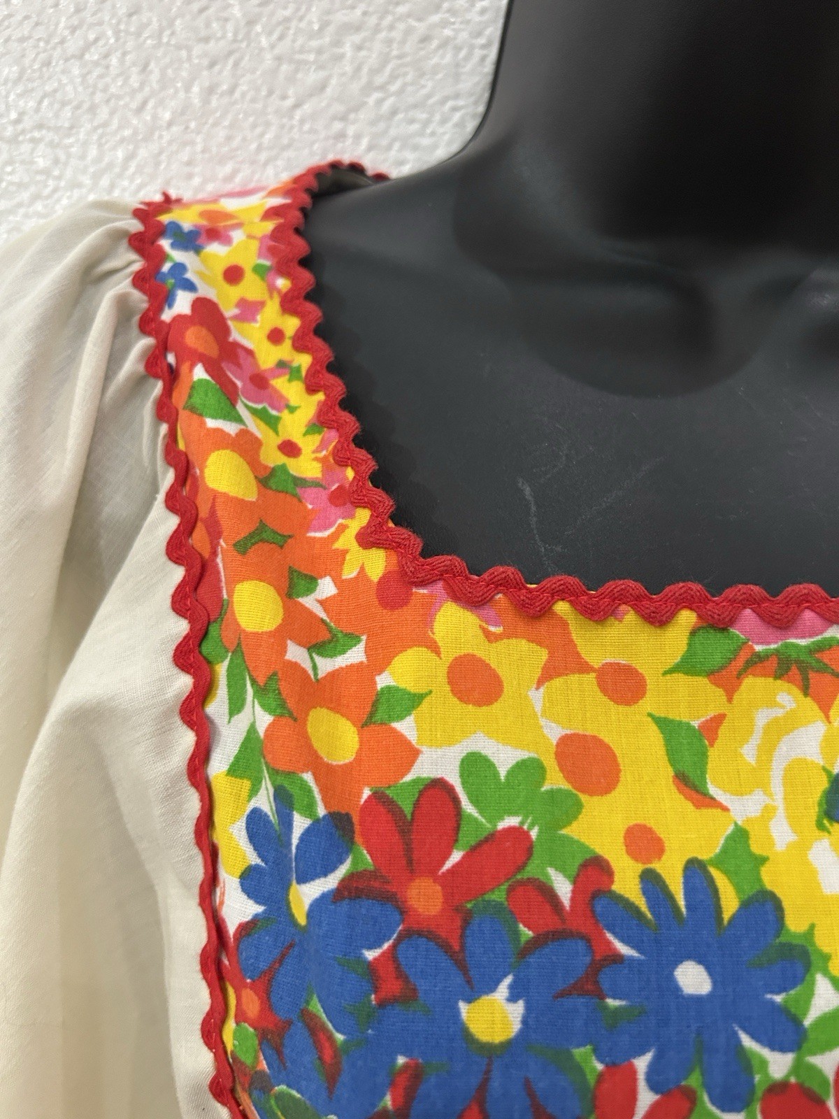 Deadstock Vintage 60s Great Entertainers Sears Floral Boho Hippie Tunic Dress S