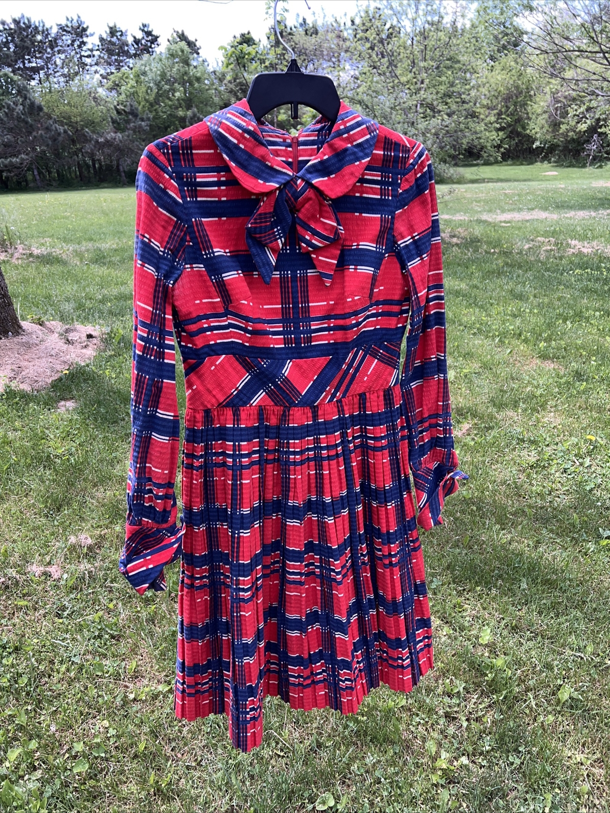 Womens 10 Vintage Cottage Core, Red White Blue USA Dress, Jeremy, Alan Phillips