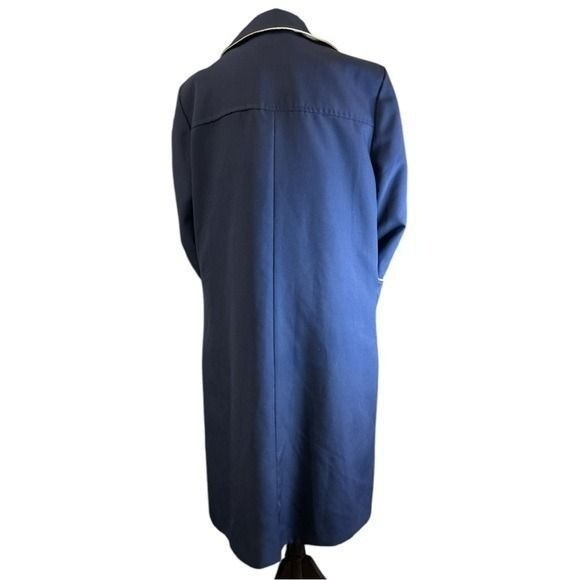 Vintage ILGWU Union Jacket Womens Blue Long Coat Removable Lining Size 12