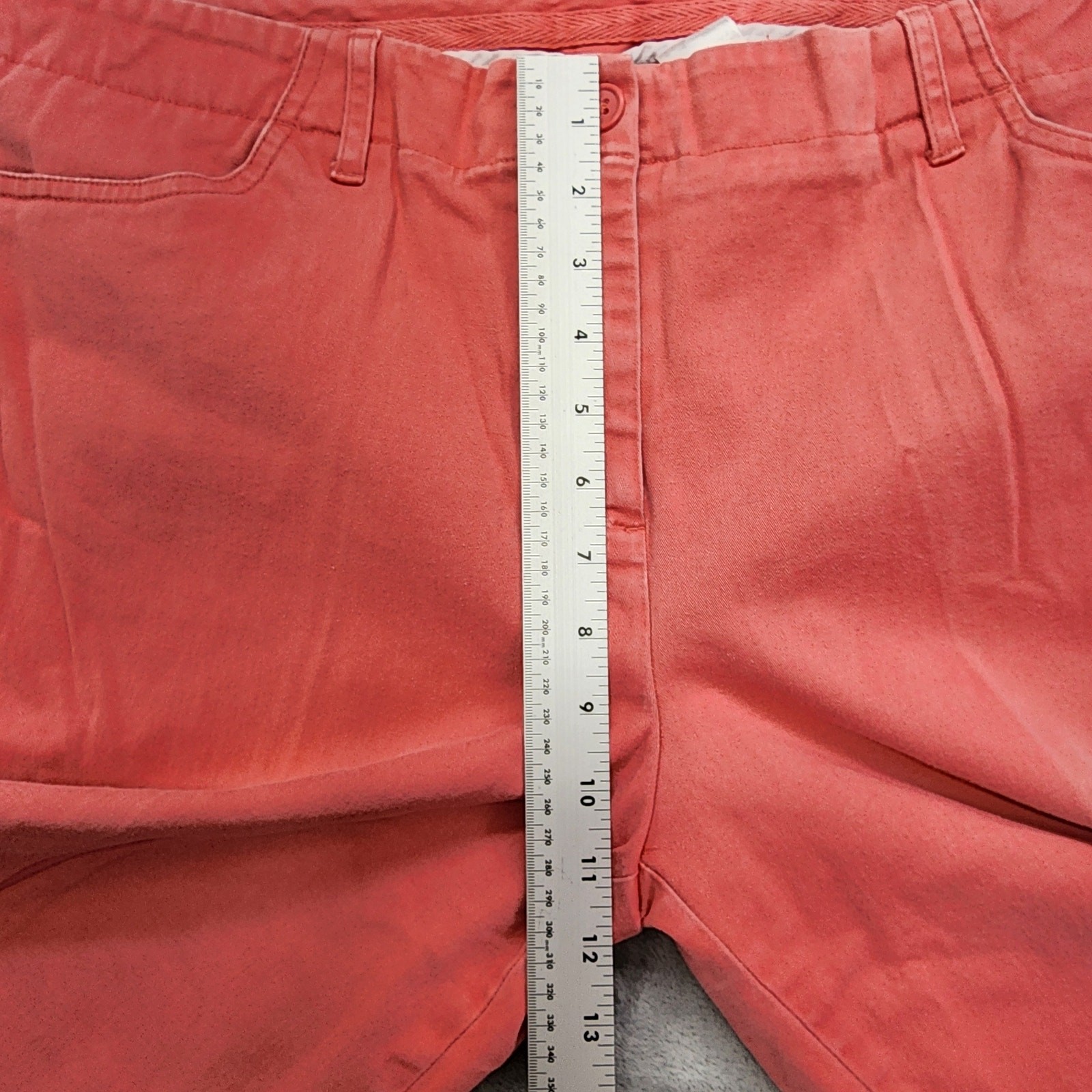 Vintage 90s Basic Editions Shorts Womens 14 Pink Stretch Cotton Slim Leg Chino