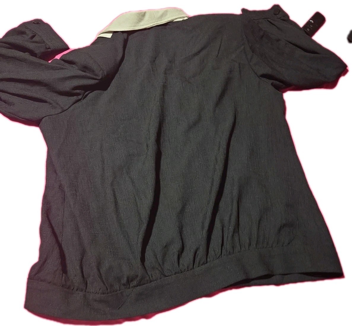 Grace Tone 1990s Vintage Black Double Breasted Large Skirt Set