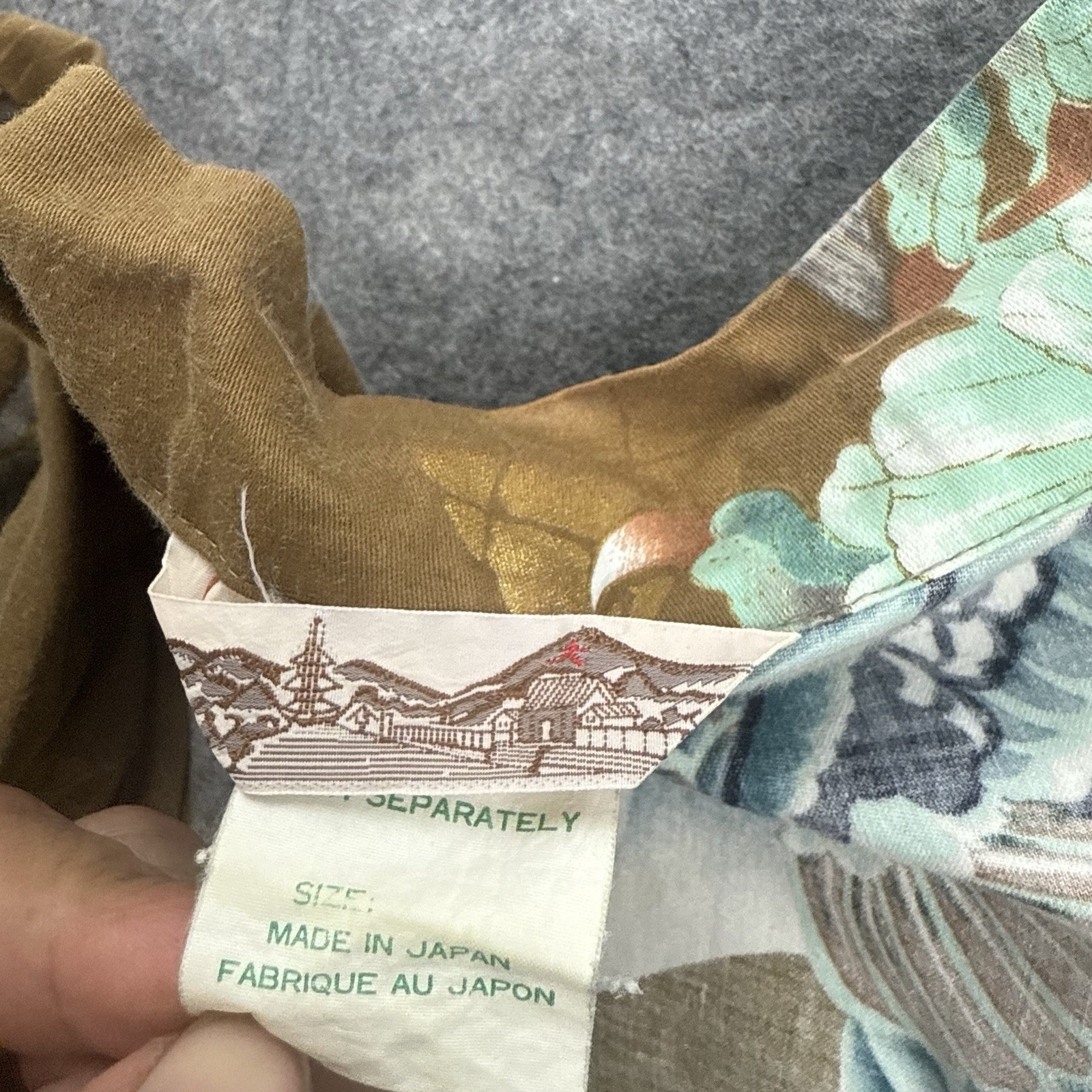 VTG Japanese Kimono Robe Dragon Hawk Eagle Brown Cotton Yukata Men OS Lounger