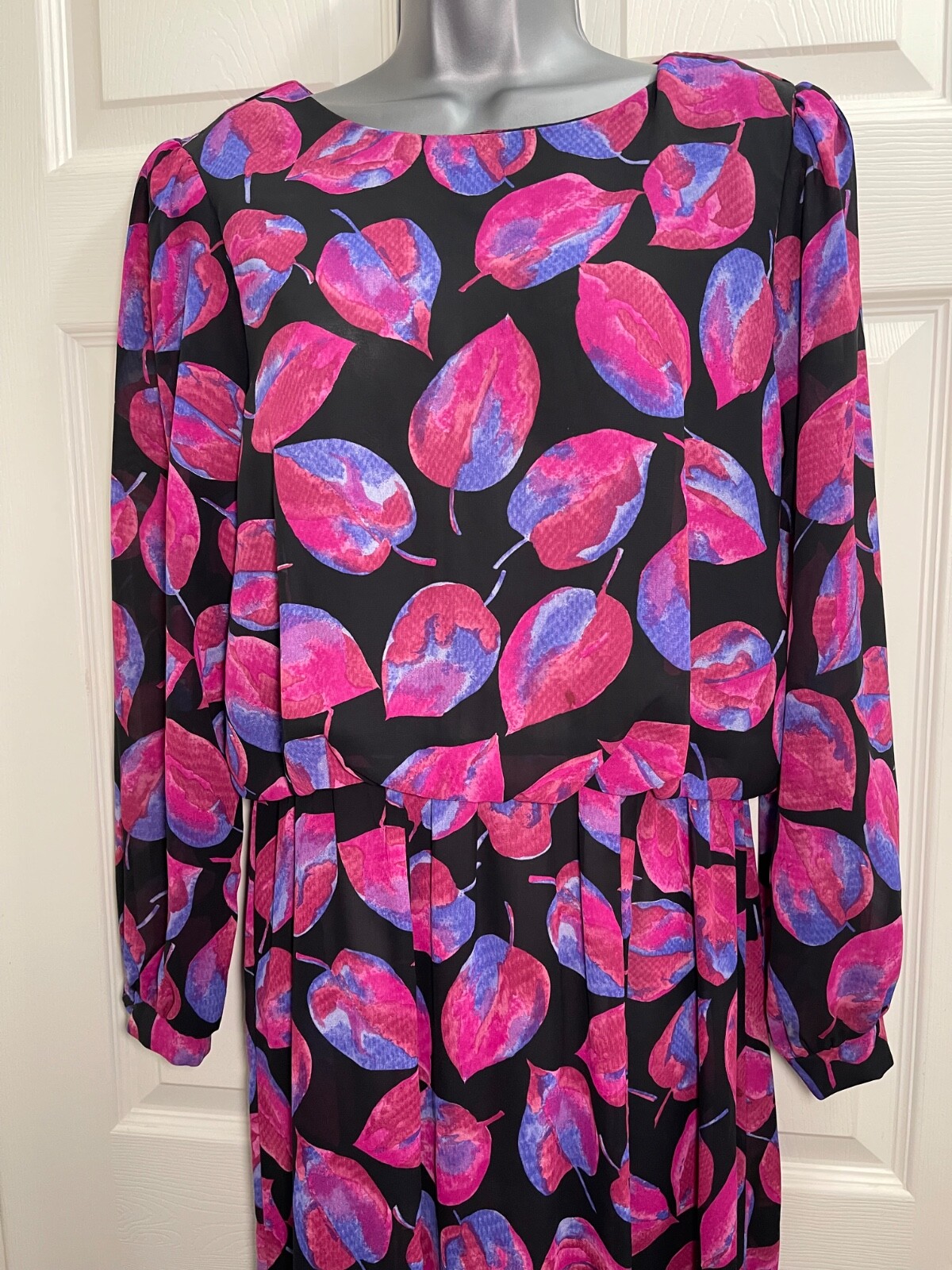 Vintage C&R Multicolor Long Dress Size 14 Made in the USA