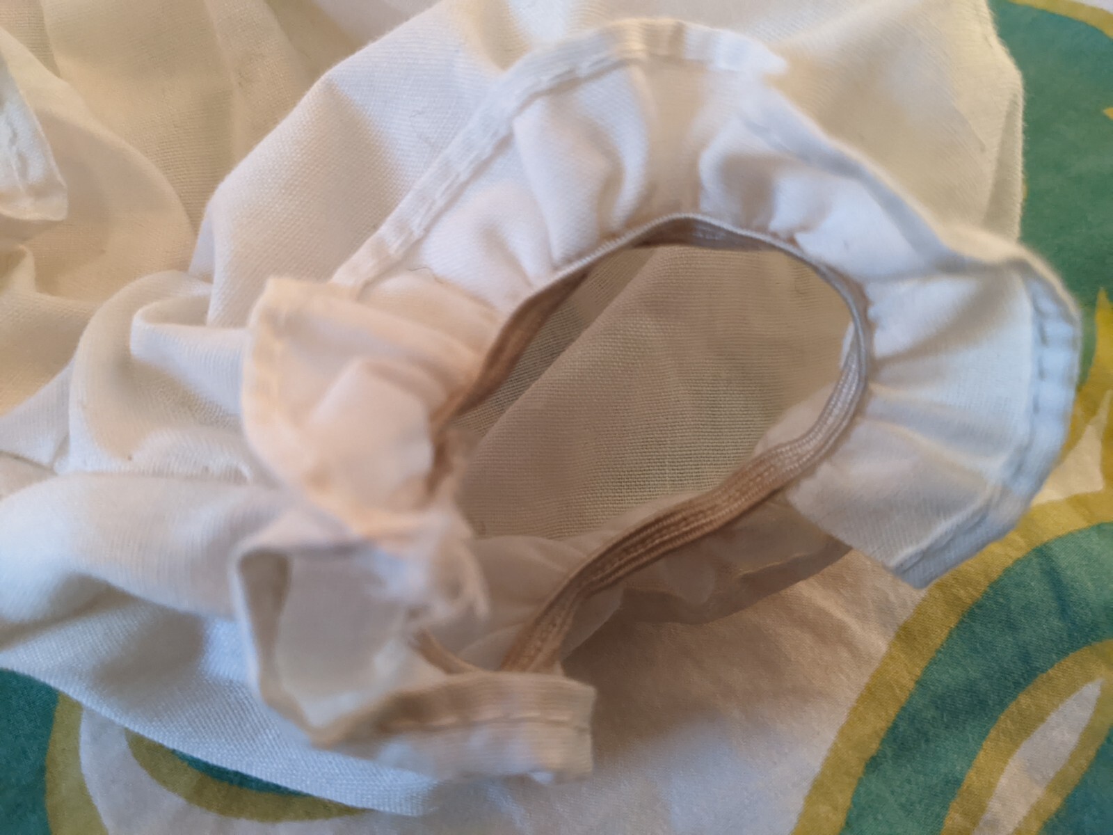 Vintage Nylon Mesh Panties White Ruffle Fits 18&Prime; American Doll