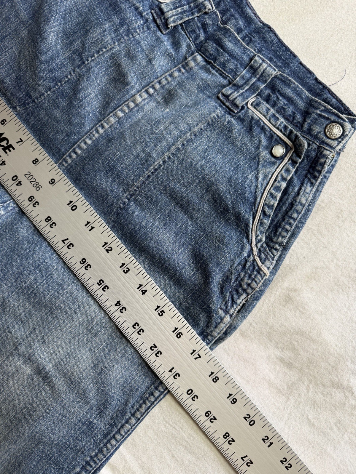 Vintage 50s Western Girl Pearl Snap Side Zip Denim Jeans Western 24×26