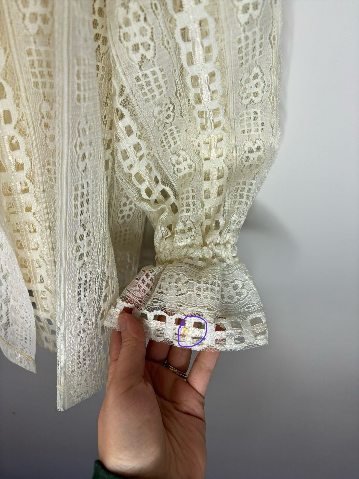 Vintage 70s Boho Romantic Prairiecore Cream Lace Tank and Cardigan Set XL/XXL