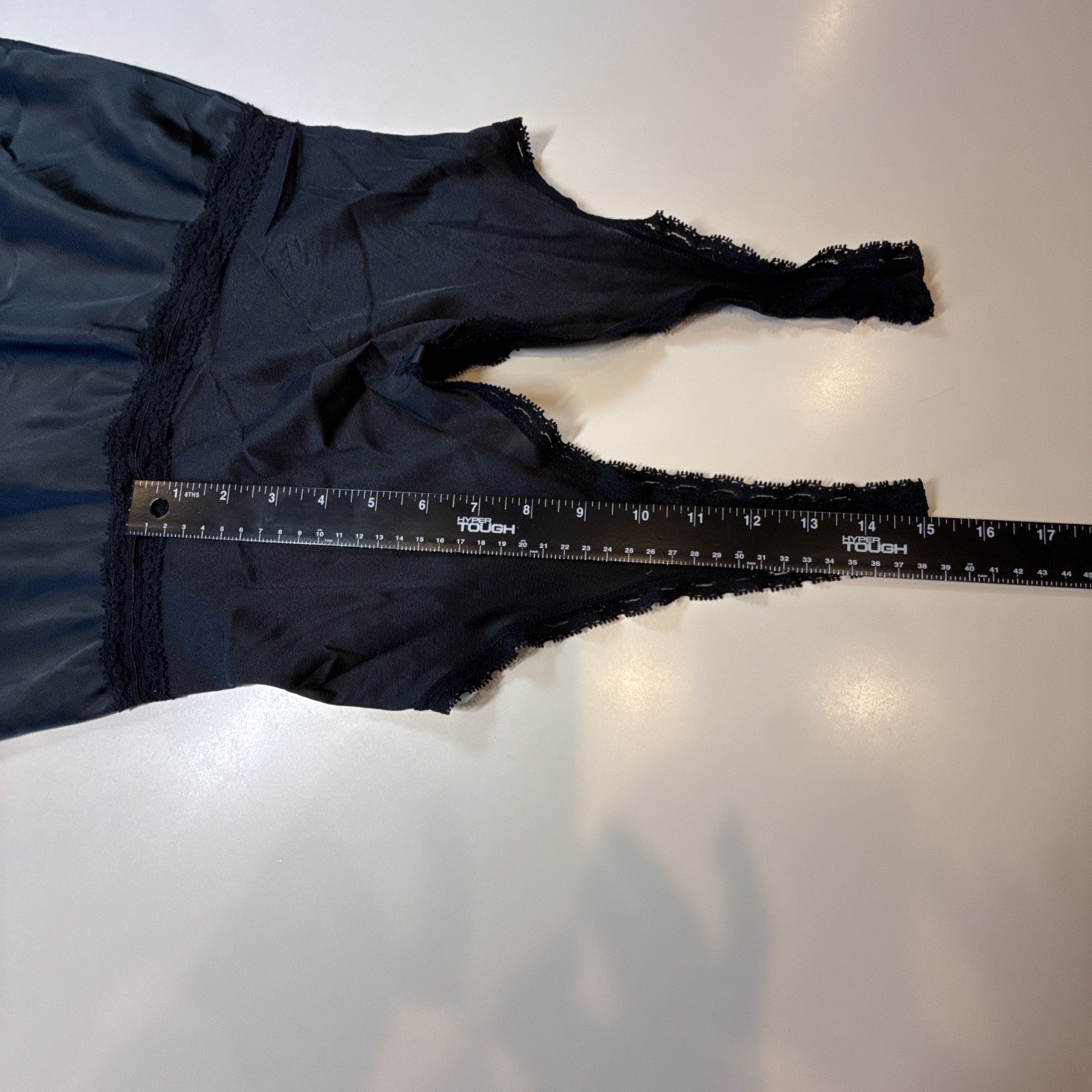 Vintage 1980s Maidenform « Something Special » Black Full Slip Size 32 USA Union