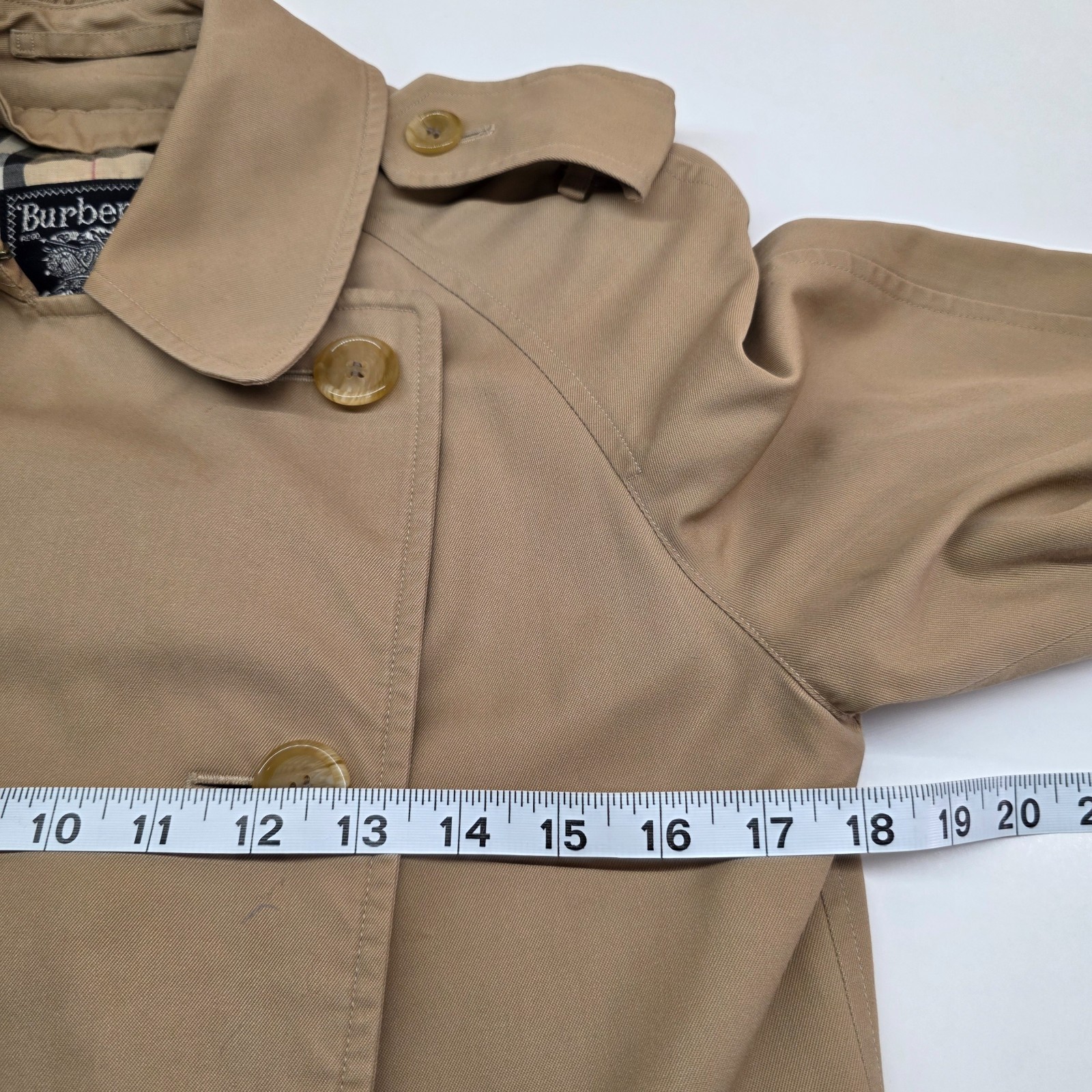 VTG Burberrys Trench Coat Made in England Adult 18X43 Distress READ Burberry