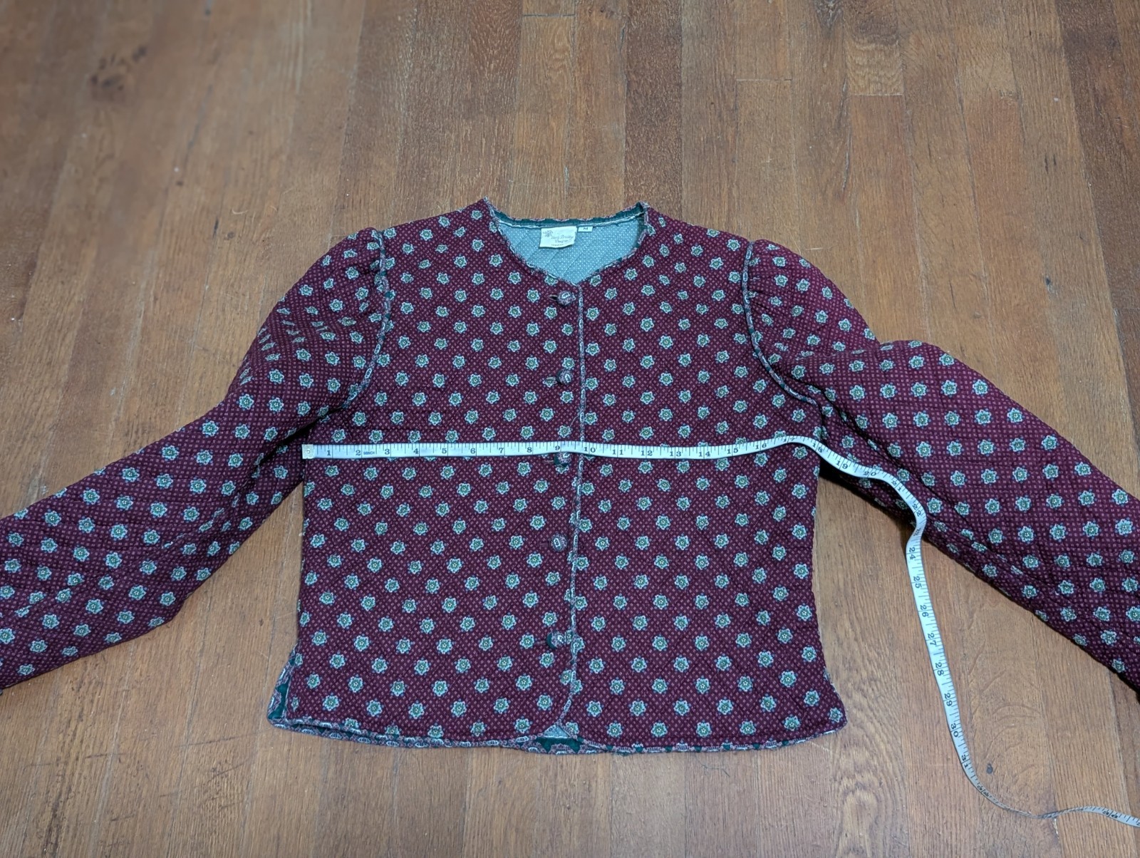 Vintage 80s Vera Bradley Quilted Jacket Tank Skirt & Sash Set Medium Maroon
