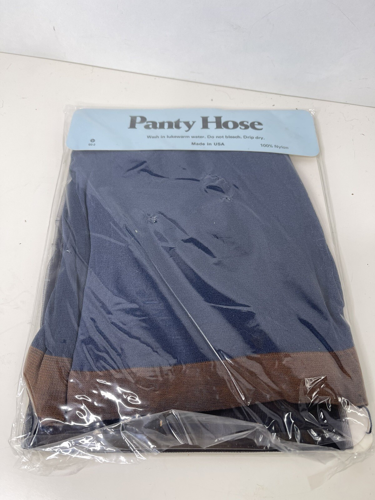 Vintage Sheer Sandalfoot Navy medium tall Panty Hose 1970’s NOS Sexy Nylon