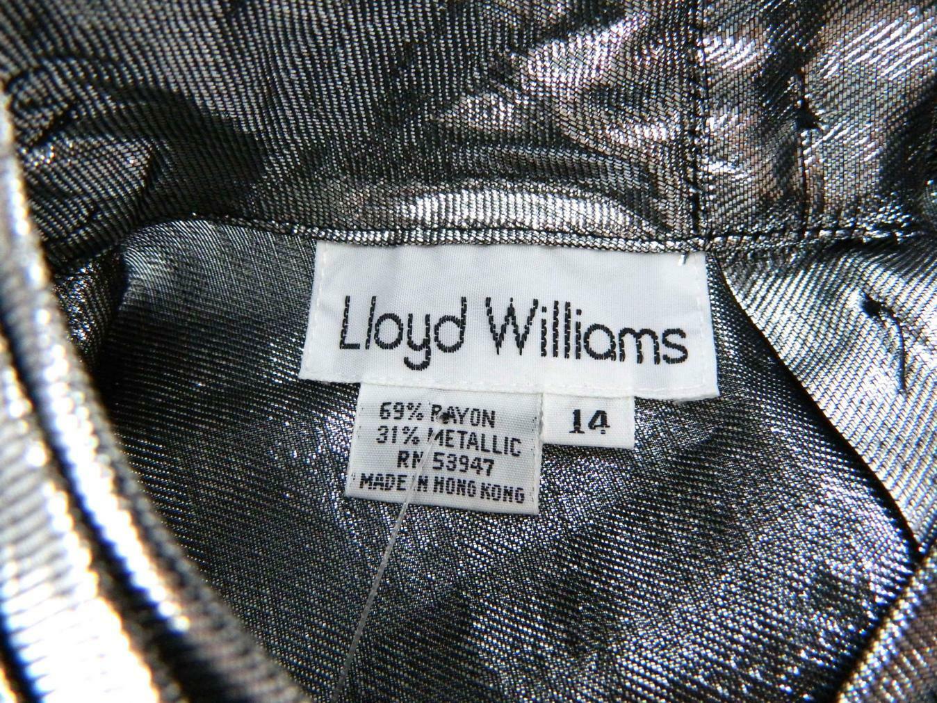 Lloyd Williams Silver Disco Top Sleeveless Metallic 14 Vintage NWT 80s Club Wear