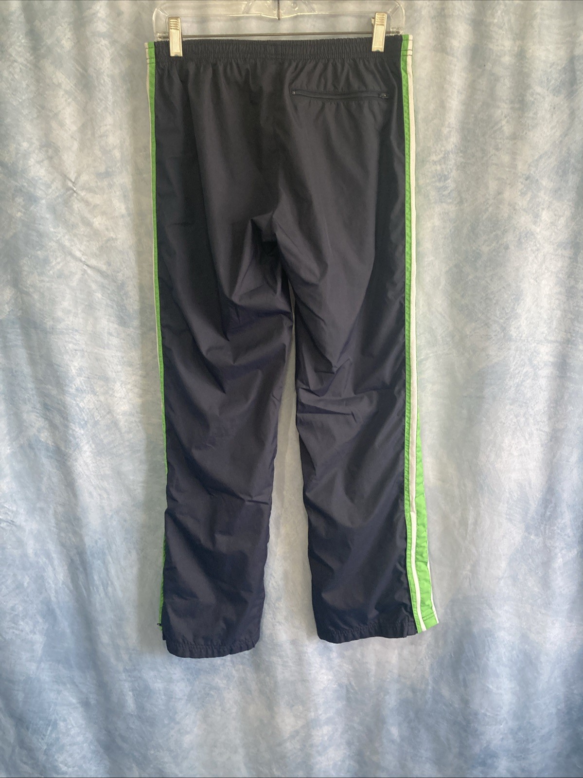 VTG Y2K Old Navy Track Pants Medium Low Rise Mesh Lined Ankle Zip Back Pocket
