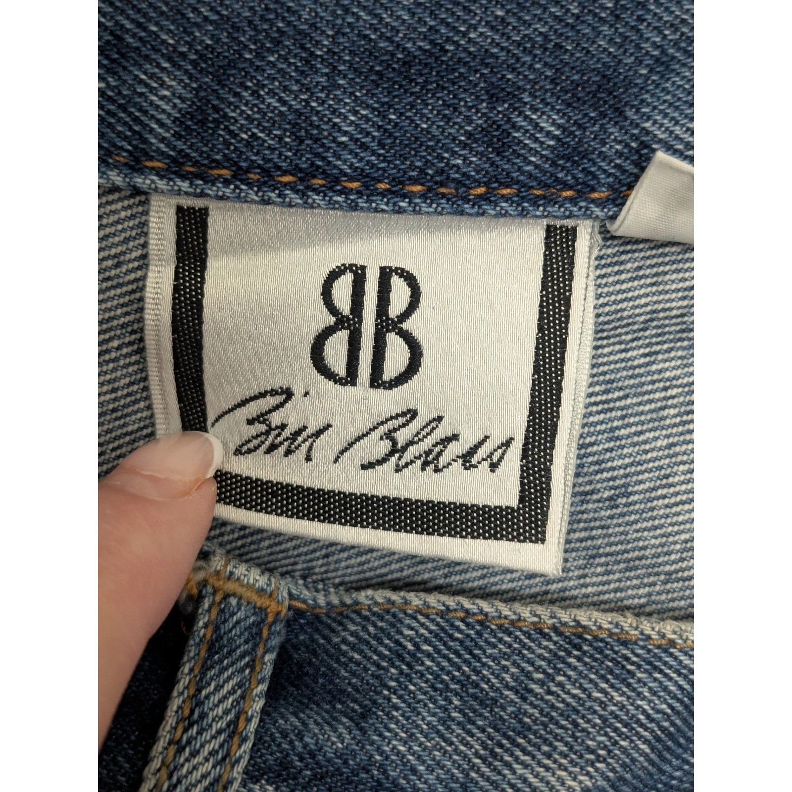 Vintage Bill Blass High Waisted Pleated Tapered Leg Jeans Medium Wash Women 14