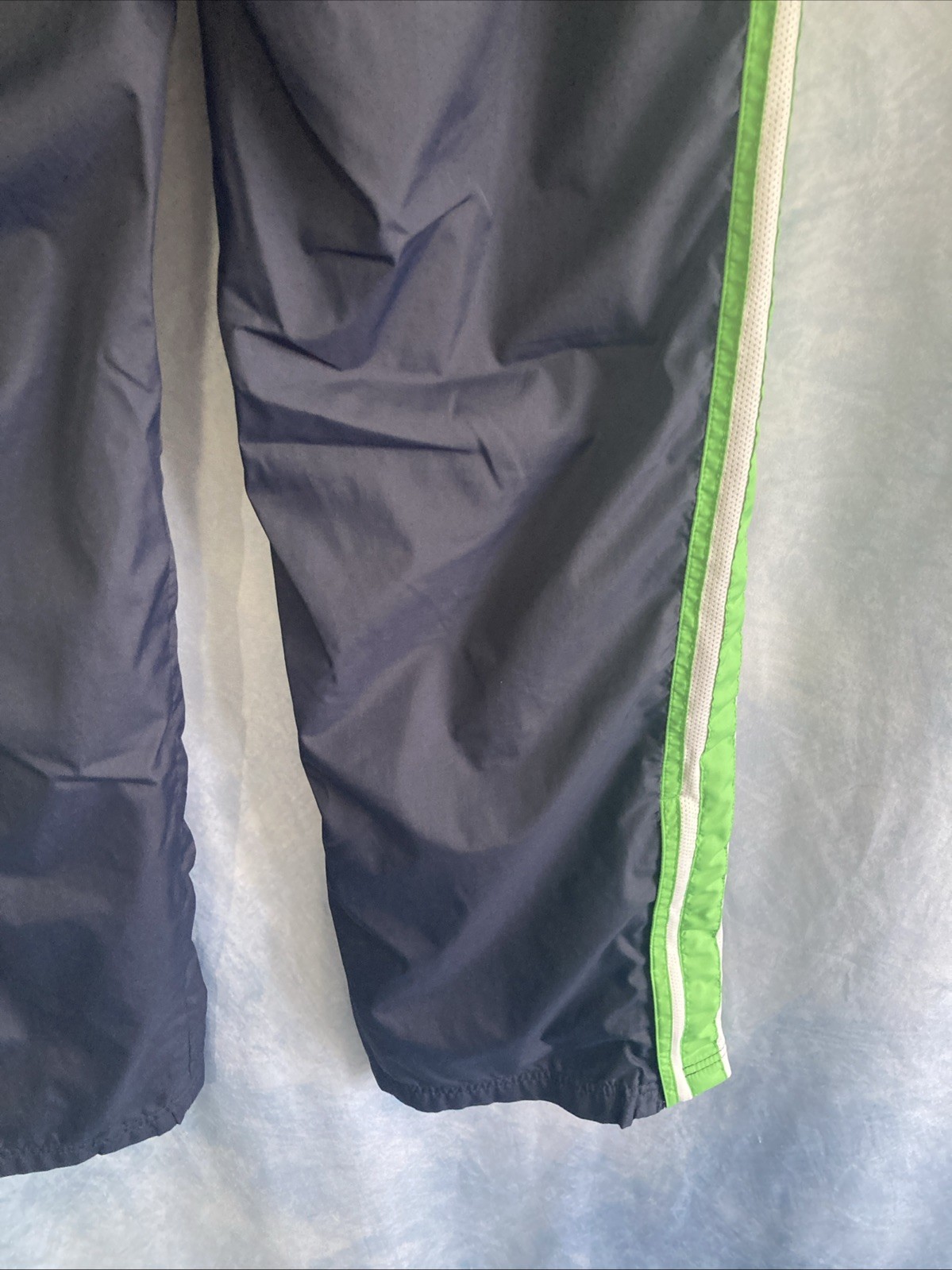 VTG Y2K Old Navy Track Pants Medium Low Rise Mesh Lined Ankle Zip Back Pocket