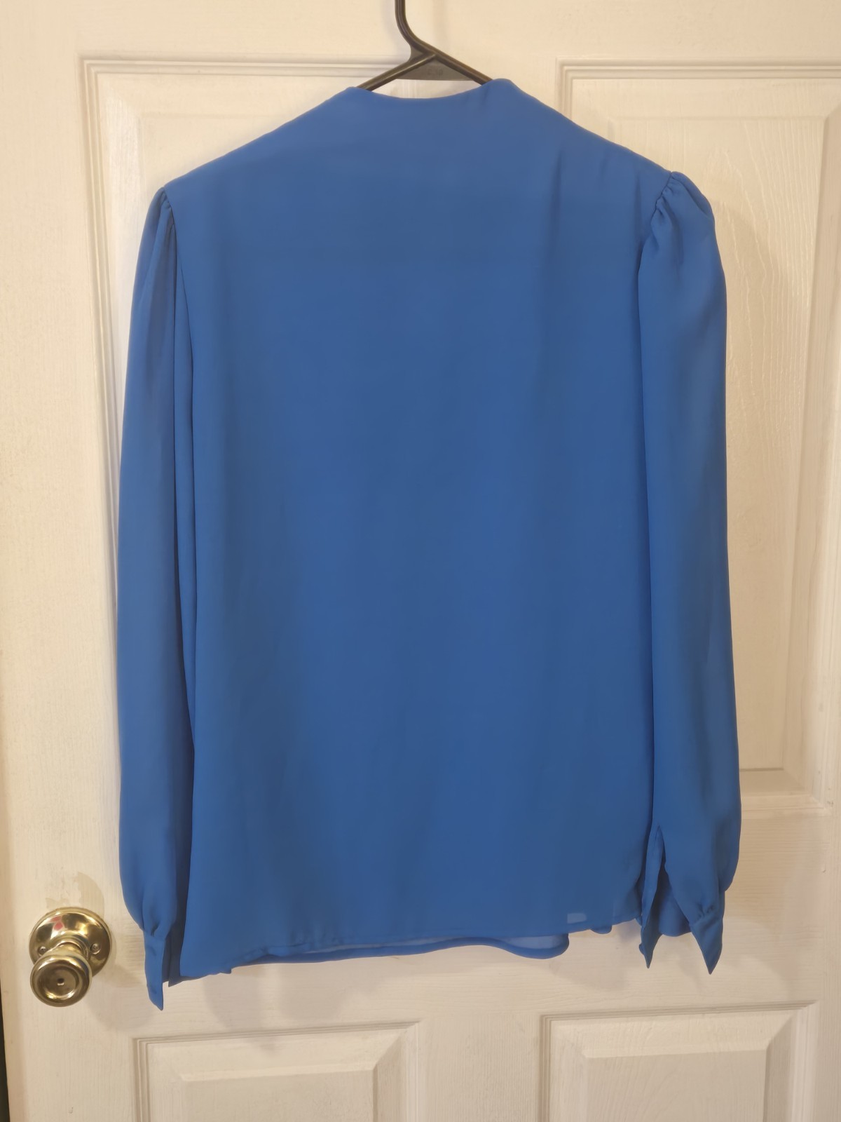 BEAUTIFUL VINTAGE LLOYD WILLIAMS LONG SLEEVED BLUE BLOUSE SIZE 4