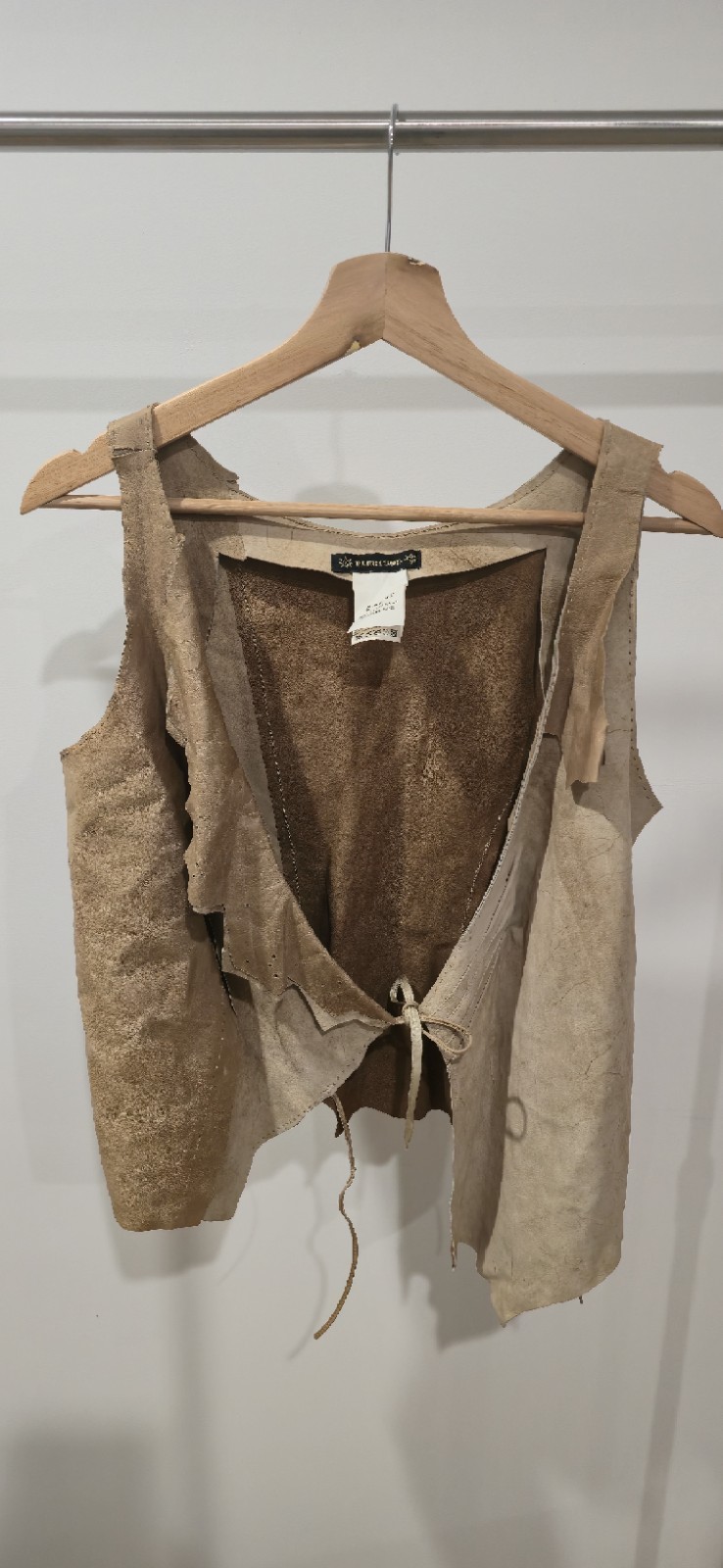 Plein Sud Made in France 100% Leather Suede Vest / Top – Size 12 –