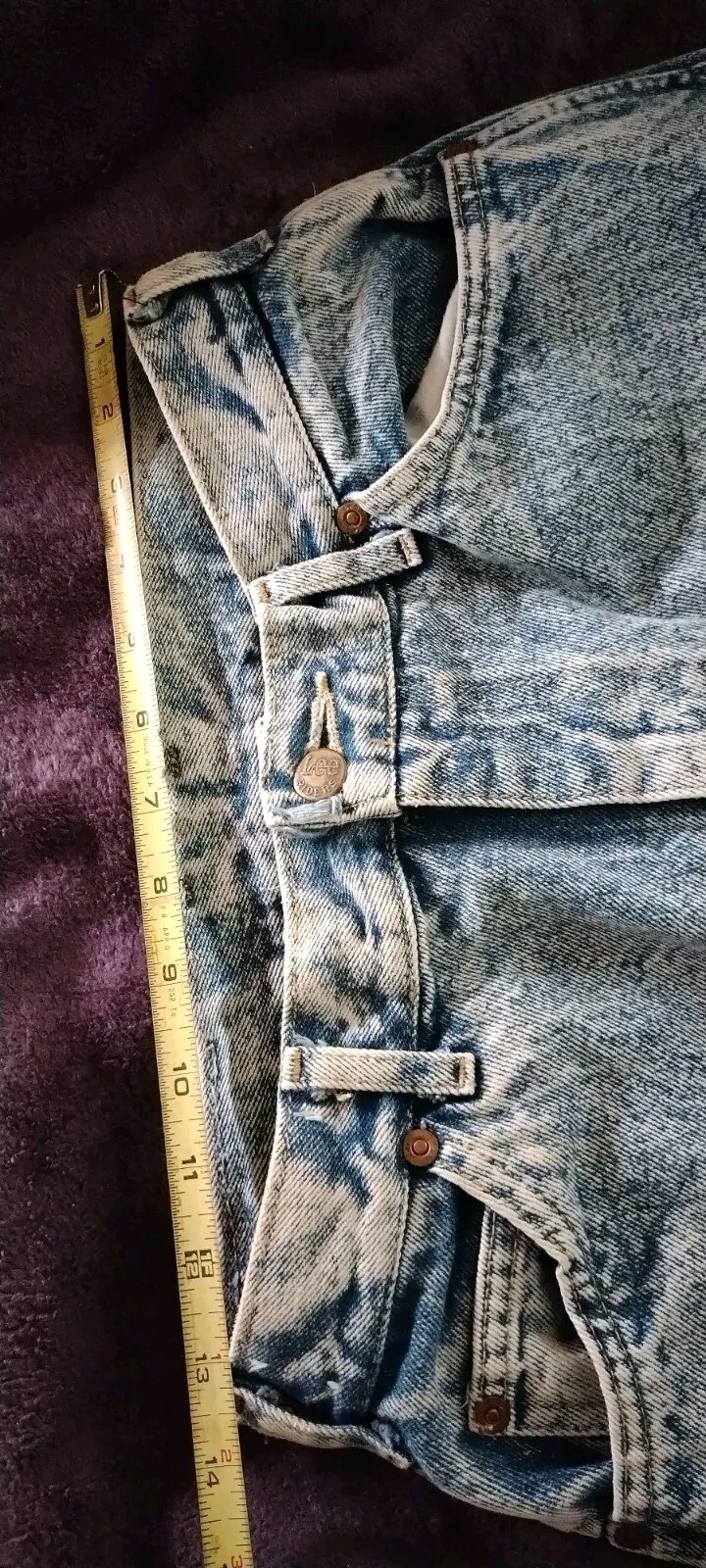 Women&rsquo;s Vintage Lee Acid Washed Retro Jeans Size 13 Medium Made in USA Fashion
