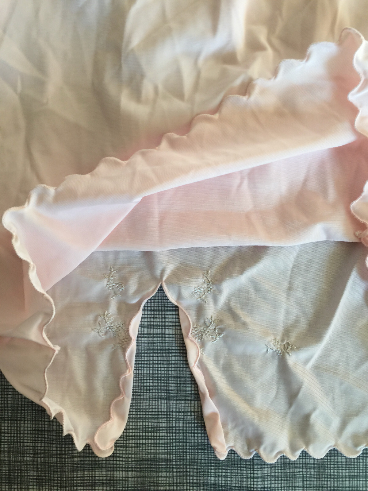 Greenco Maid Vintage All Nylon Tricot Medium Short Half-Slip Soft Pink Pastel