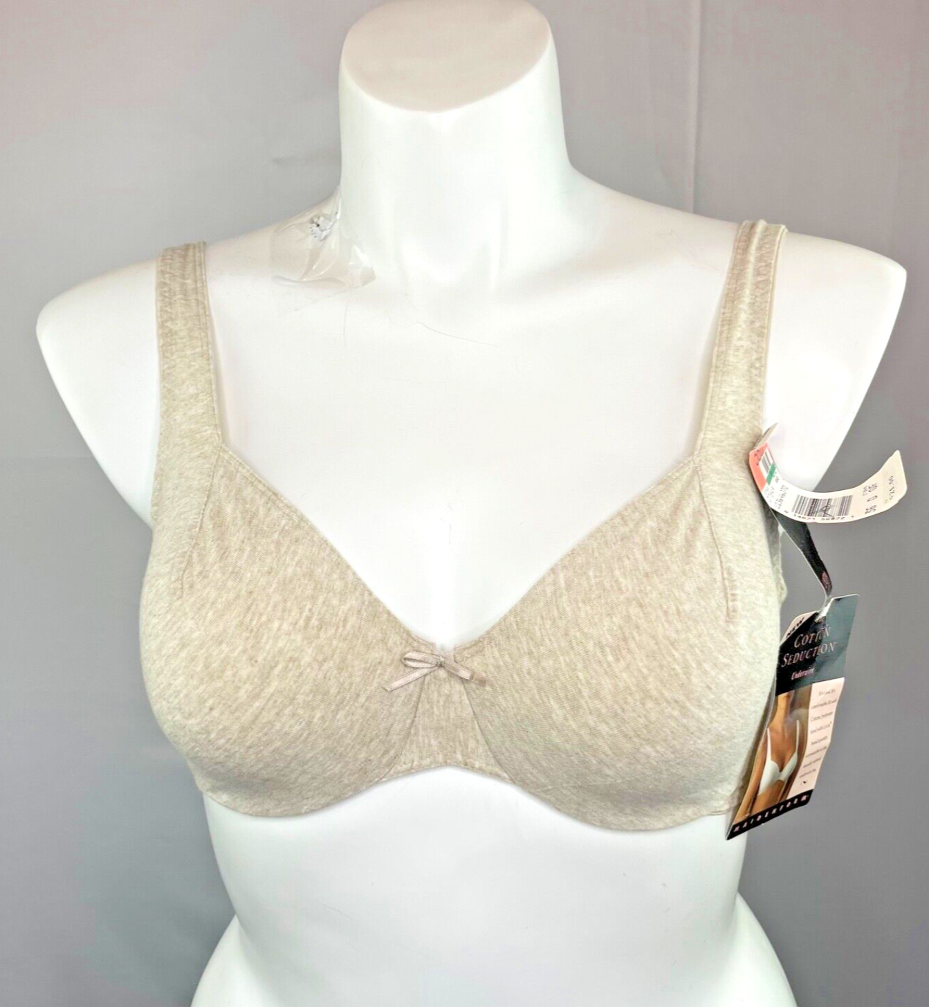 Maidenform 7849 Cotton Seduction Underwire Full Coverage Bra 36D Union made USA