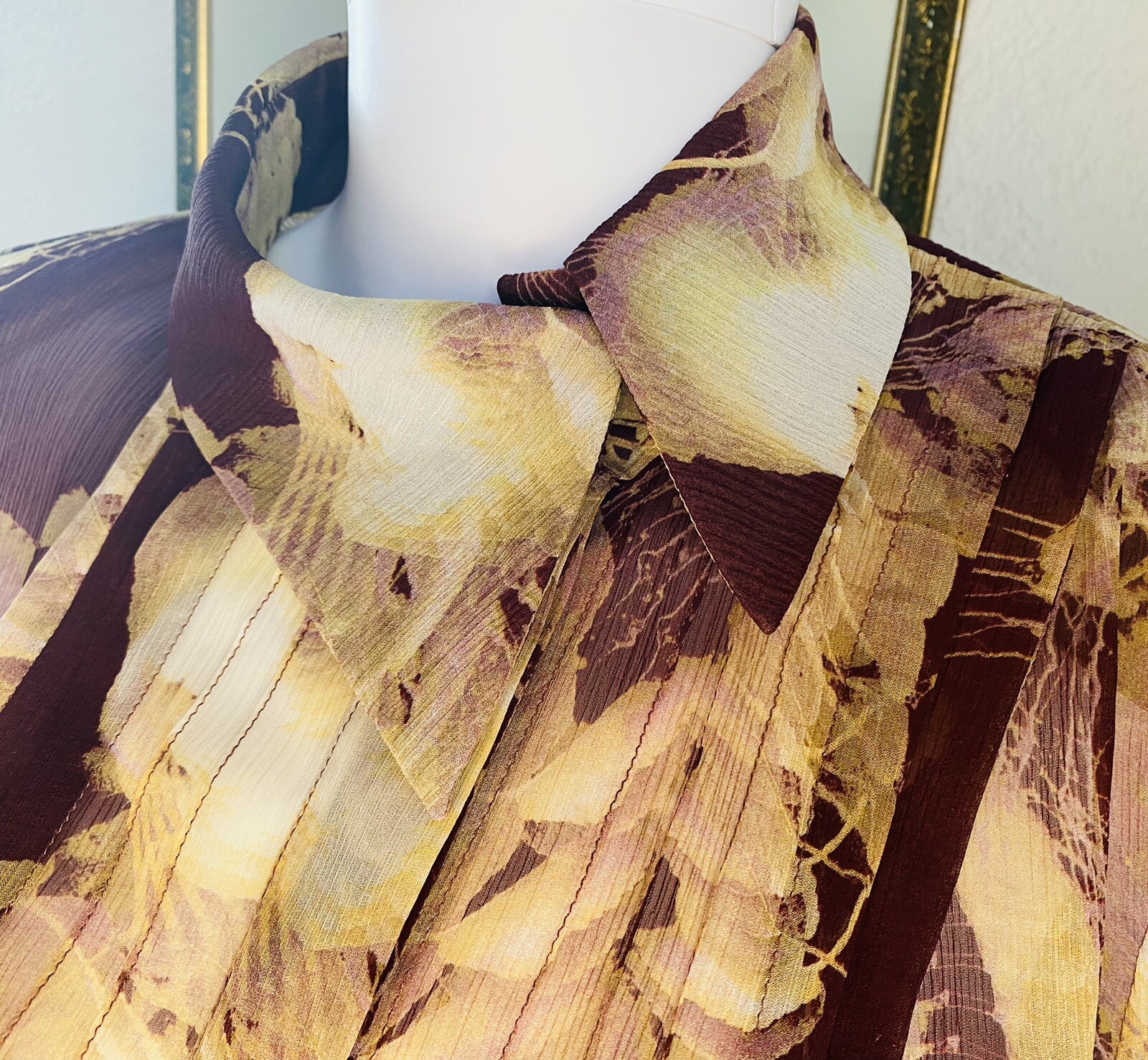 Christian Lacroix Collection 1990s Vintage Silk Blouse Sz 6 M (42)