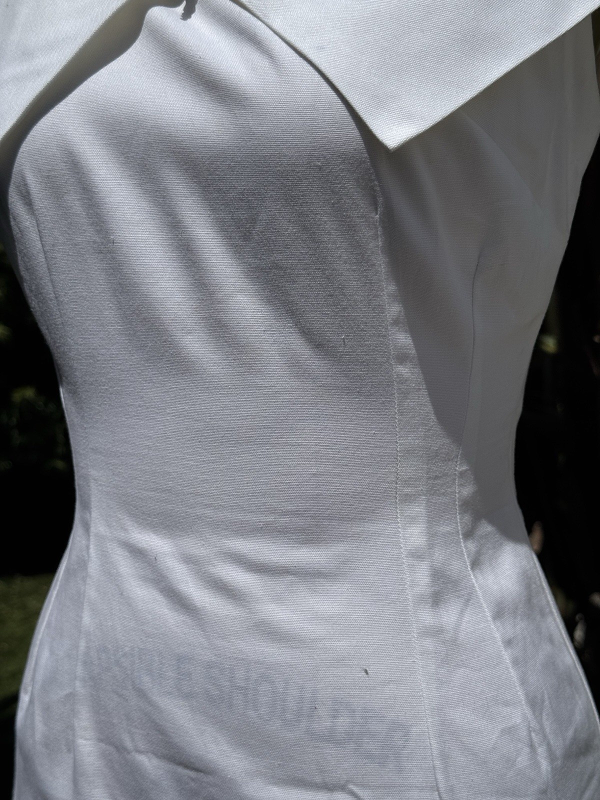 Vintage 60s Minimalist Pencil Wedding Dress Bridal Xs S
