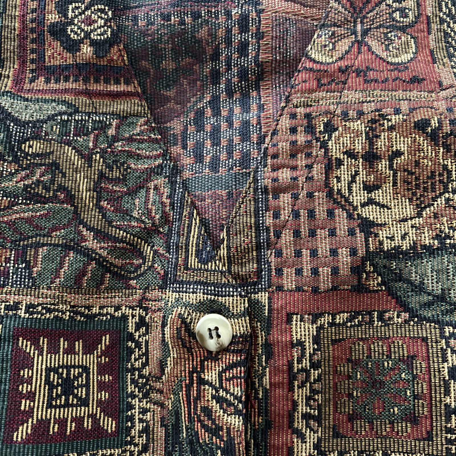 Vintage Tapestry Animal Print Pattern Boho Style Vest Women&rsquo;s XL | On The Verge