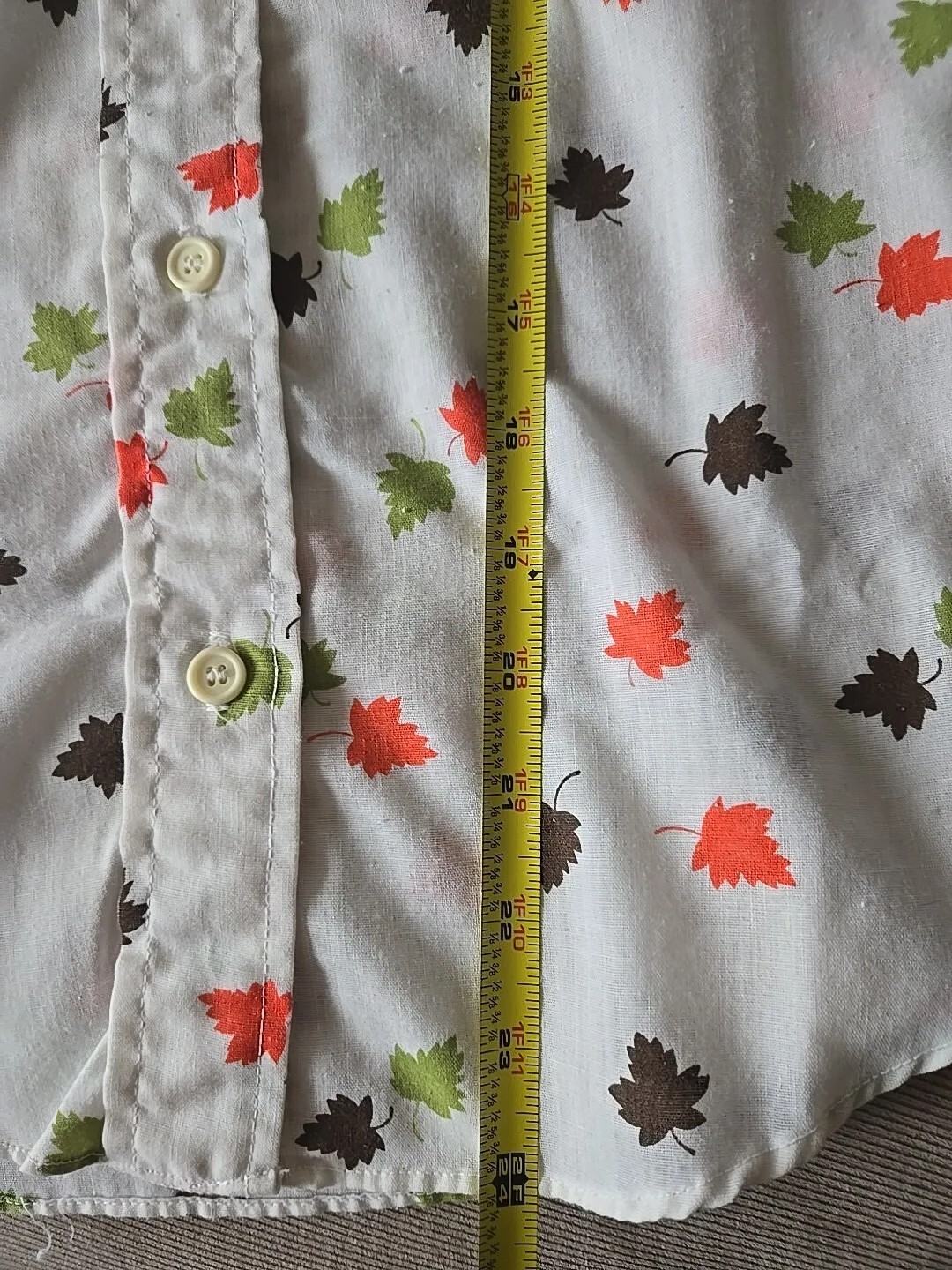 Vintage 1970s Second Hand Rose by Mack LS Womens Fall Button Down Shirt SZ 9/10