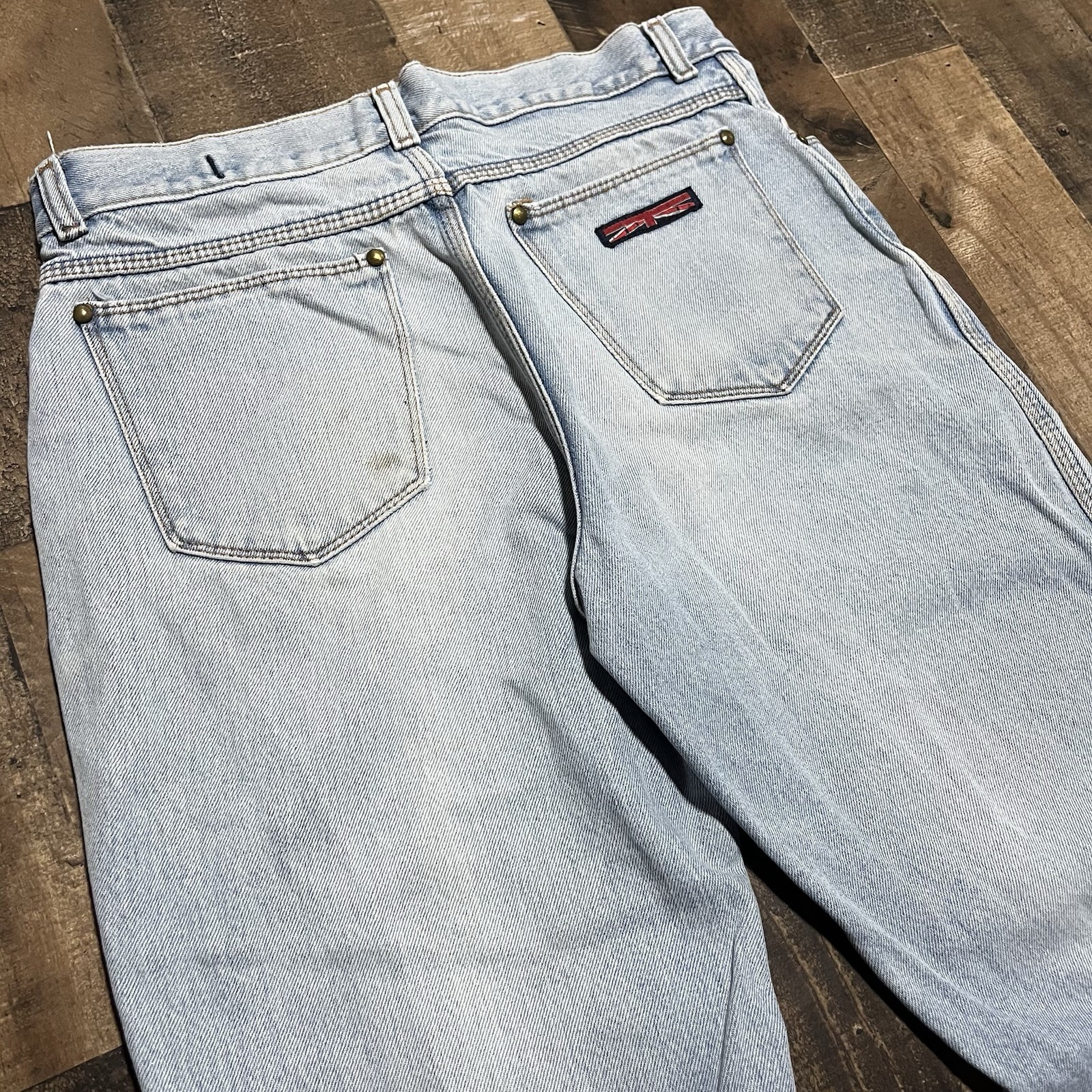 Vintage Brittania Flared Jeans Light Wash High Waisted Hippie Denim 70’s