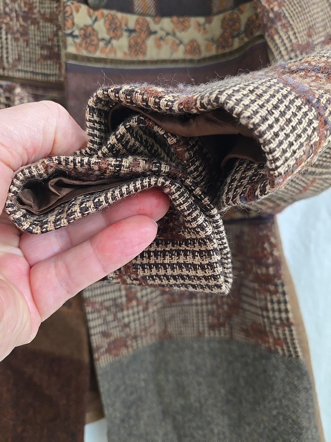 La Bonne Renommee Wool Patchwork Jacket Paris Size 40 Euro Eclectic Vintage