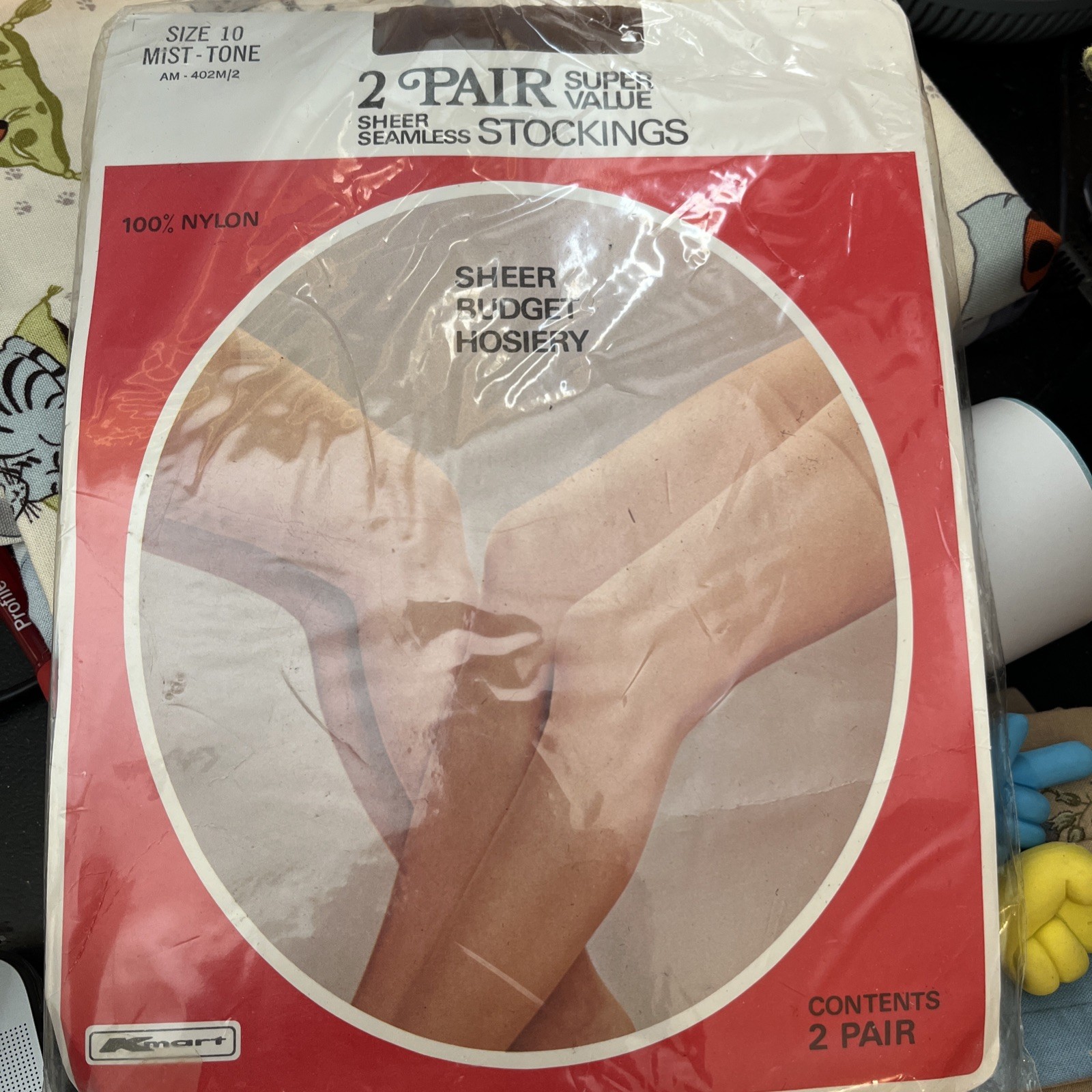 Ladies Vintage Sheer Budget Hosiery 2 Pair Size10 Mist-Tone