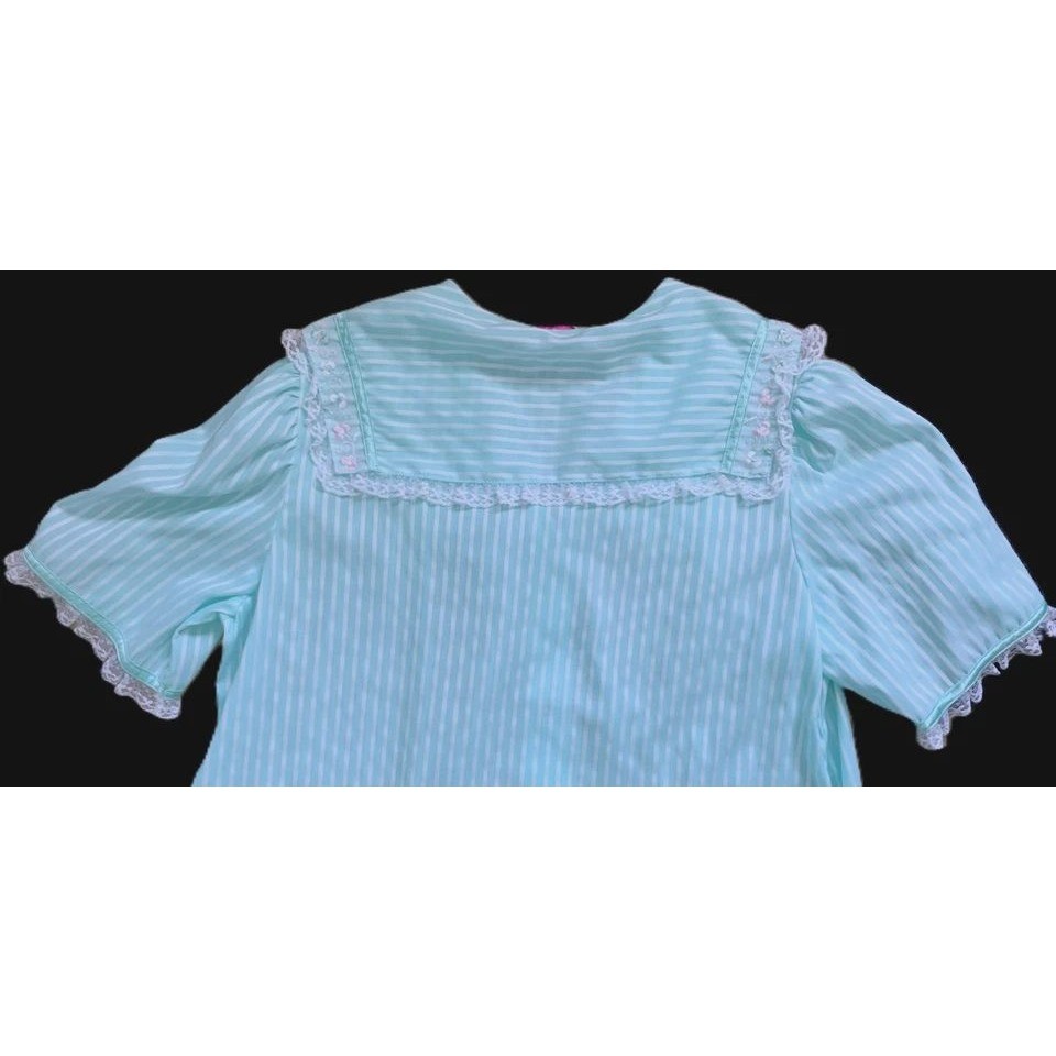 Vtg 1980&rsquo;s Evelyn Pearson Label Duster Length Housecoat, House Dress Lounger LG