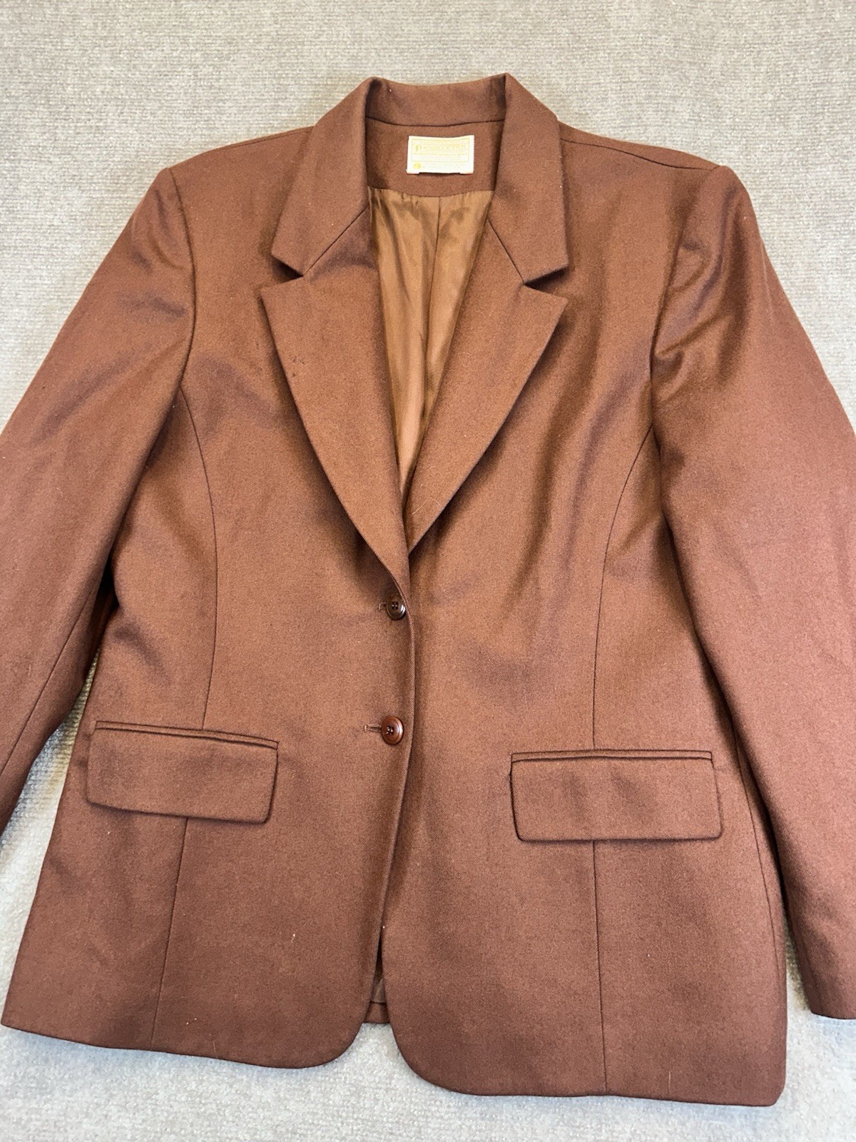 VTG 70s Pendleton 100% Wool Suit Brown (copper) Sz 14