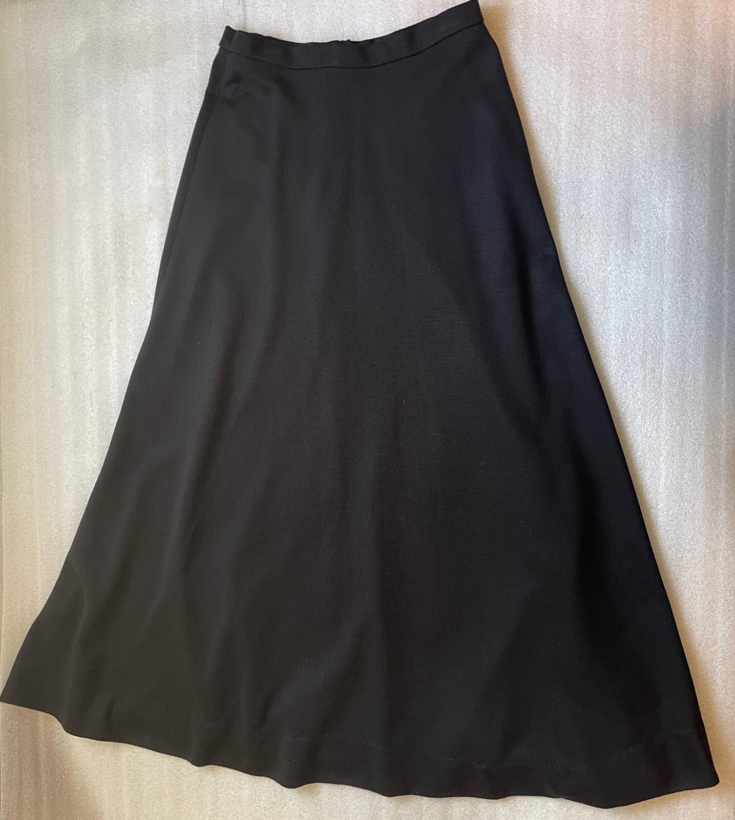VINTAGE MADE IN ENGLAND: PROVA, BLACK A-LINE FULL MIDI SKIRT, S 30&Prime; WAIST, EUC