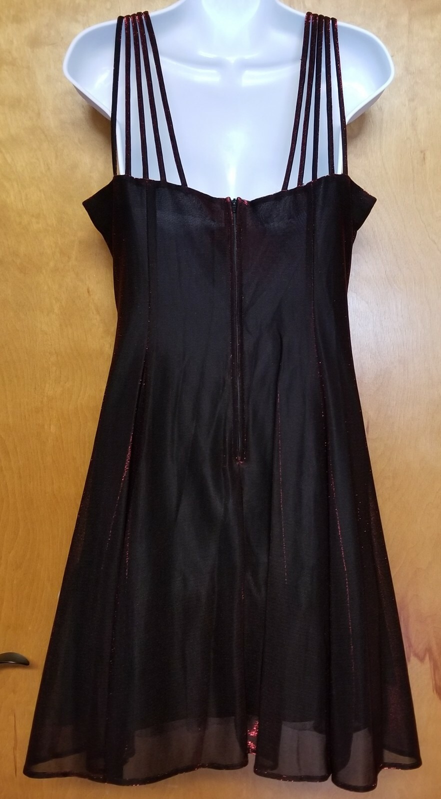 VTG All That Jazz Metallic Red Sparkle Cocktail Juniors Size 13/14 (Women&rsquo;s M/L)