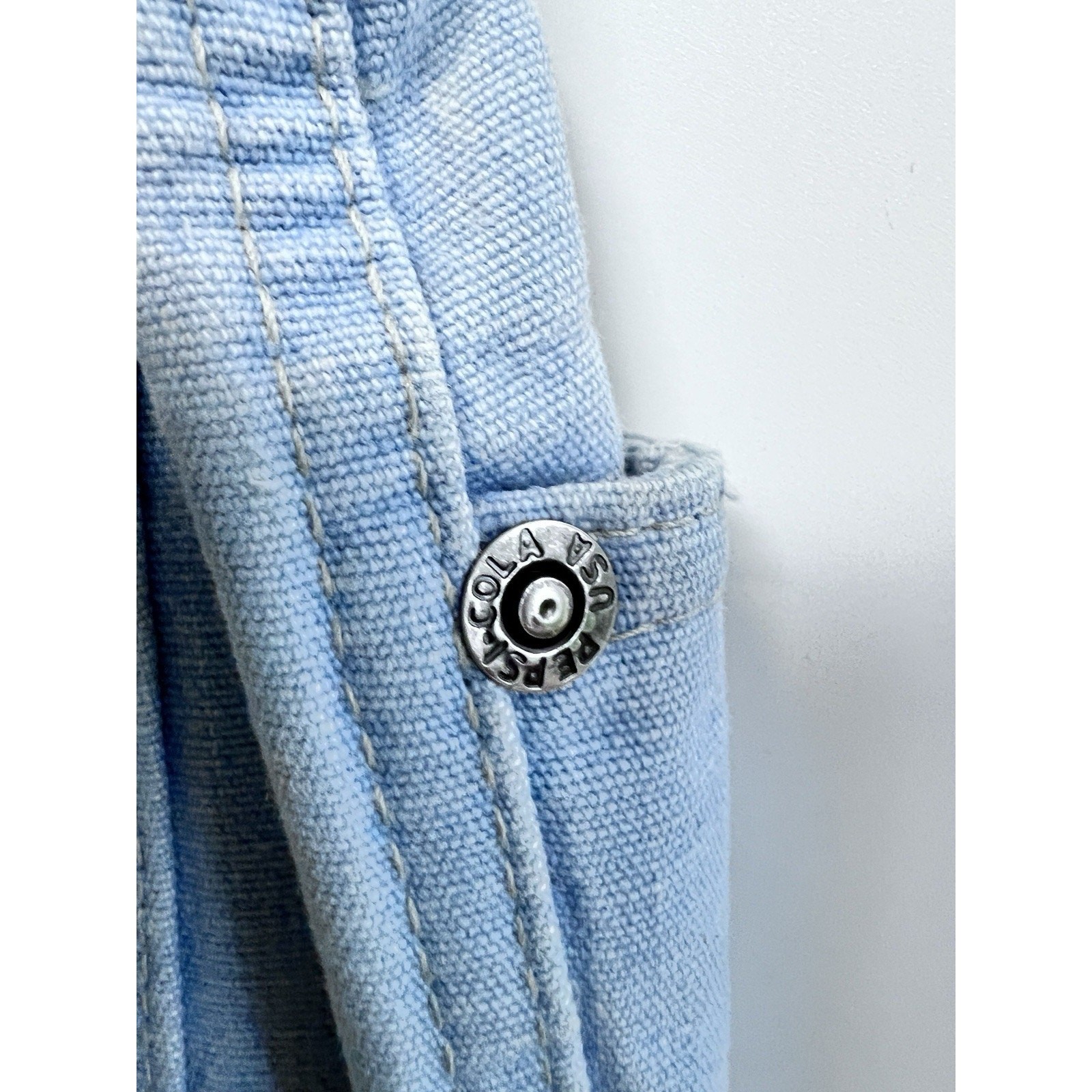 Vintage Pepsi Cola Womens Jeans 24×28 Made In USA Mom 80s Light Wash High Rise