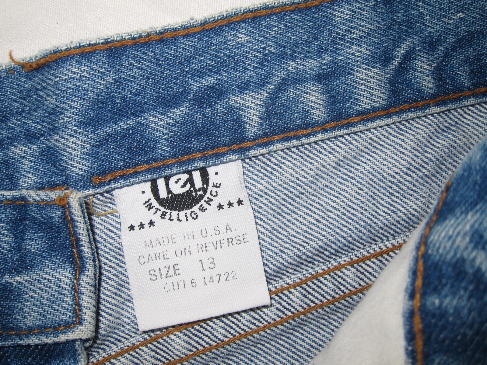 1990&rsquo;S VINTAGE blue denim LEI WOMEN&rsquo;S SHORTS SIZE 13 MADE IN THE U.S.A