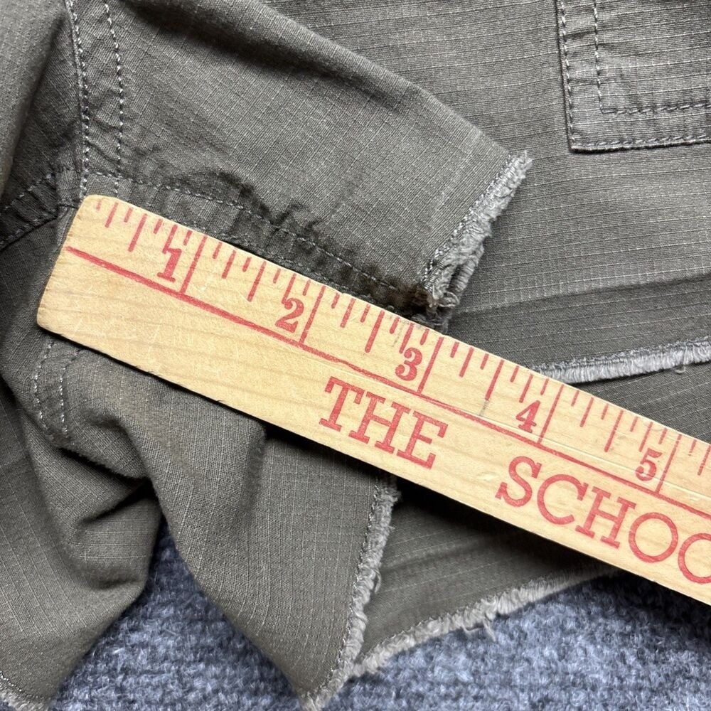 Vuori Olive Green Drawstring Jean-Style Shorts