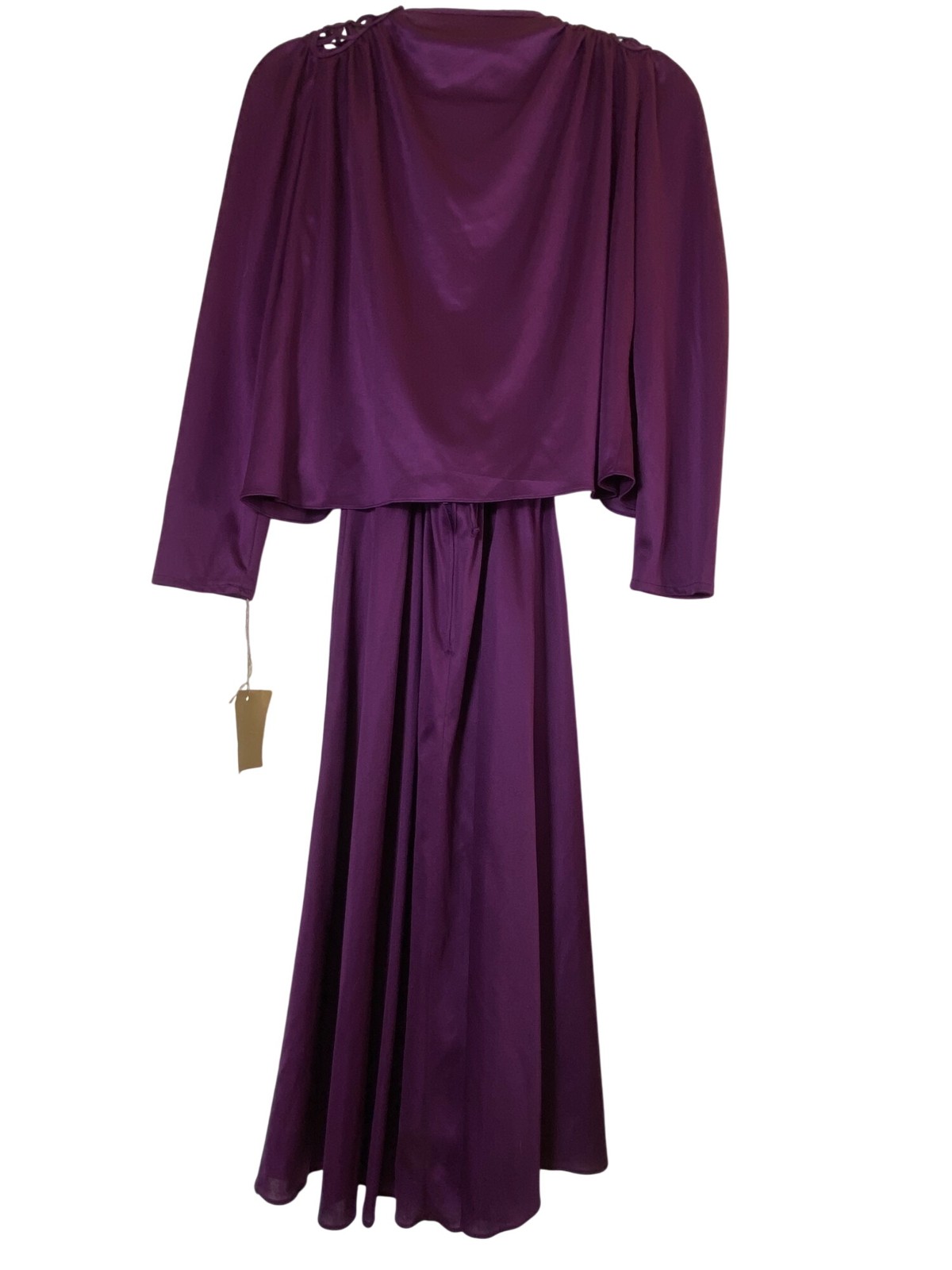 Vintage Purple Sleeveless Dress & Jacket Set Size 7/8 Disco Sexy Retro Eighties