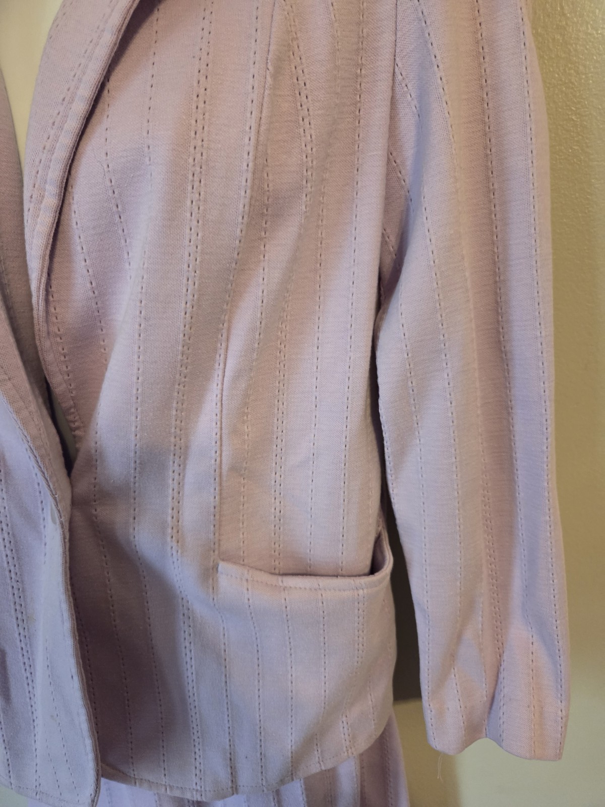 Vintage Lilac 3 Pc Graff Californiawear Resort Wear Set Jacket Skirt Pants S
