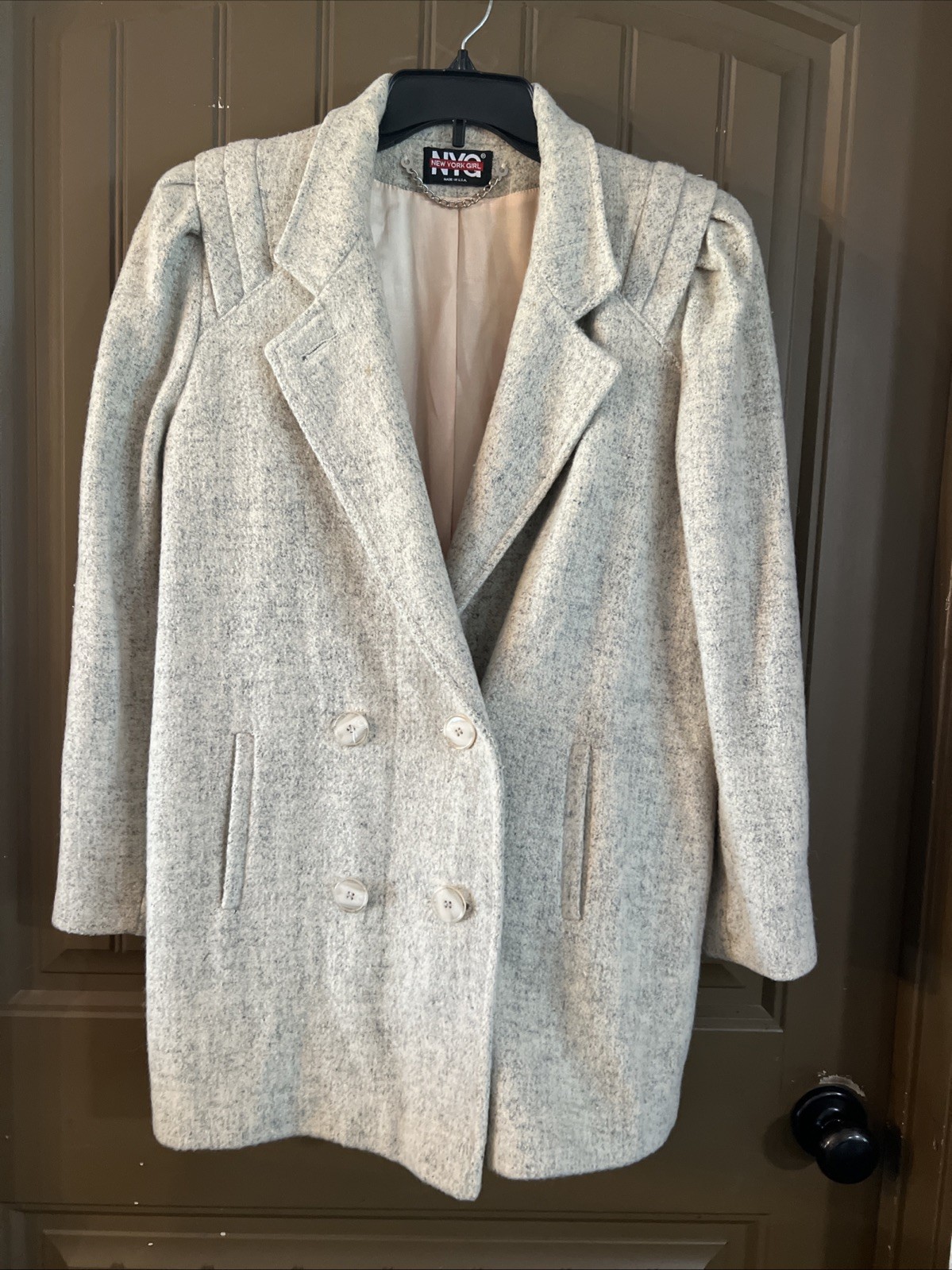 Vintage 80&rsquo;s Union Made New York Girl Wool Blend Jacket. Size 10