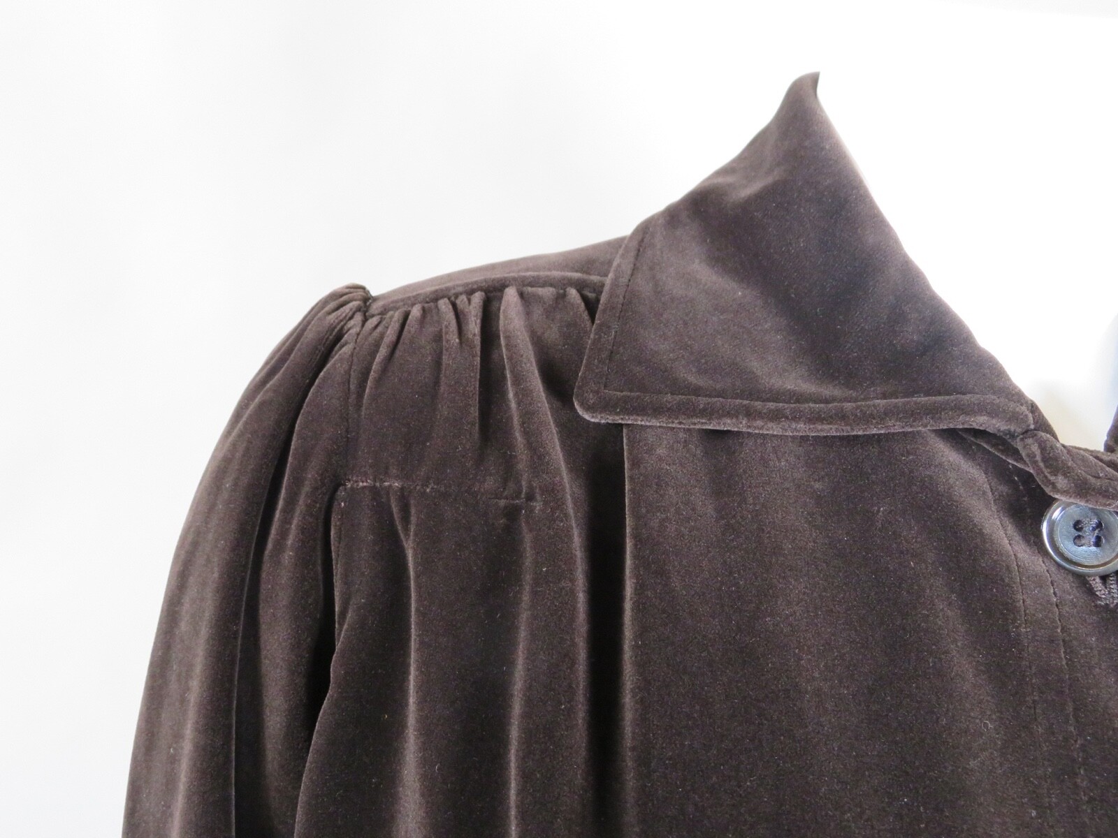SAINT LAURENT RIVE GAUCHE c. 1980s BROWN VELVET JACKET