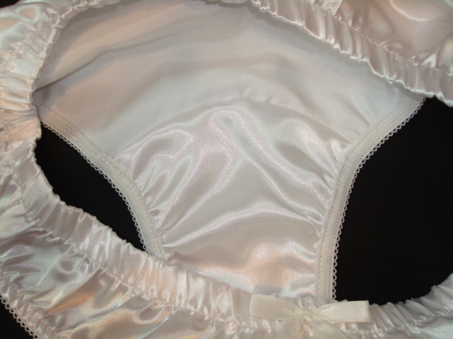 SATIN Double Layer Front Panel Panties – Classic Brief Sissy Panties for Men