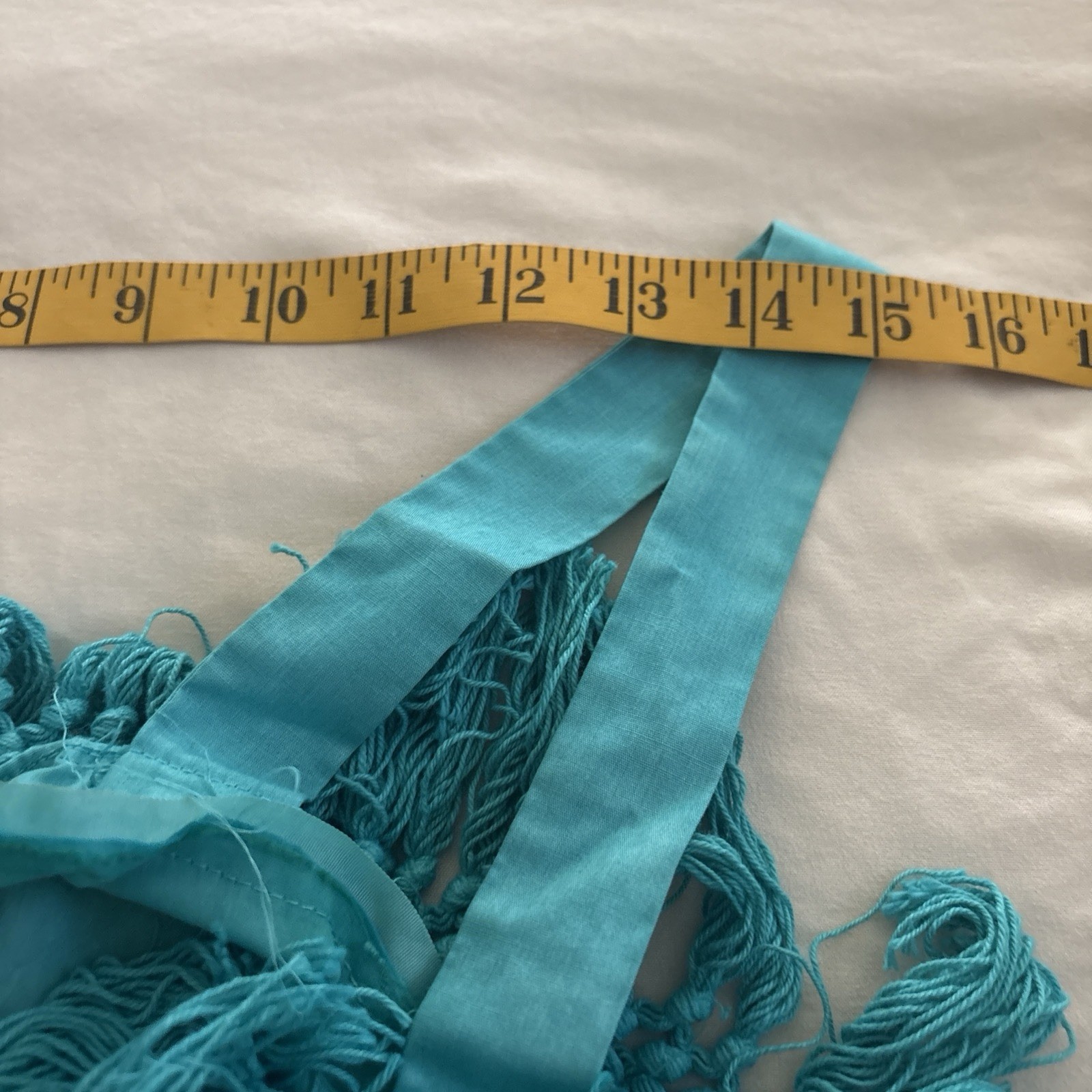 Handmade Vtg 70s Turquoise Fringe Flapper Dress Boho Disco Costume Great Gatsby