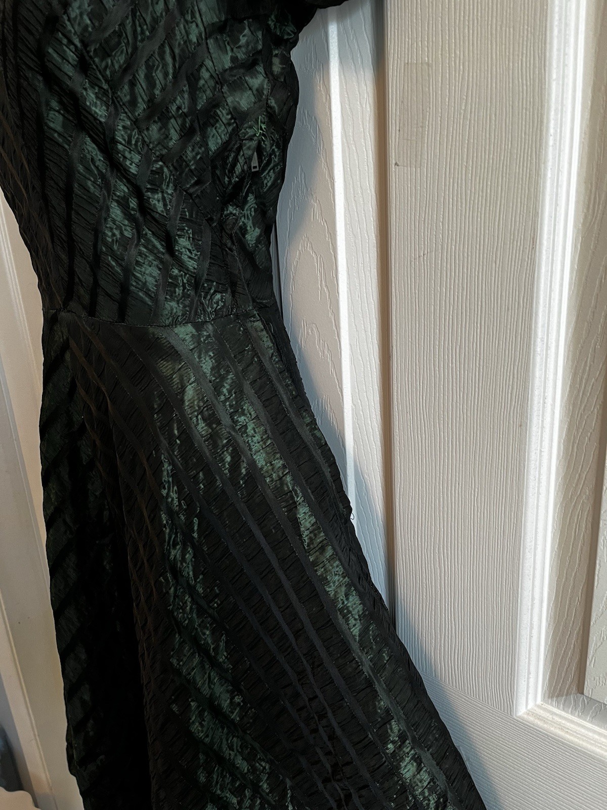VTG 1940’s Old Hollywood Dress Iridescent Taffeta Evening Party Small Handmade