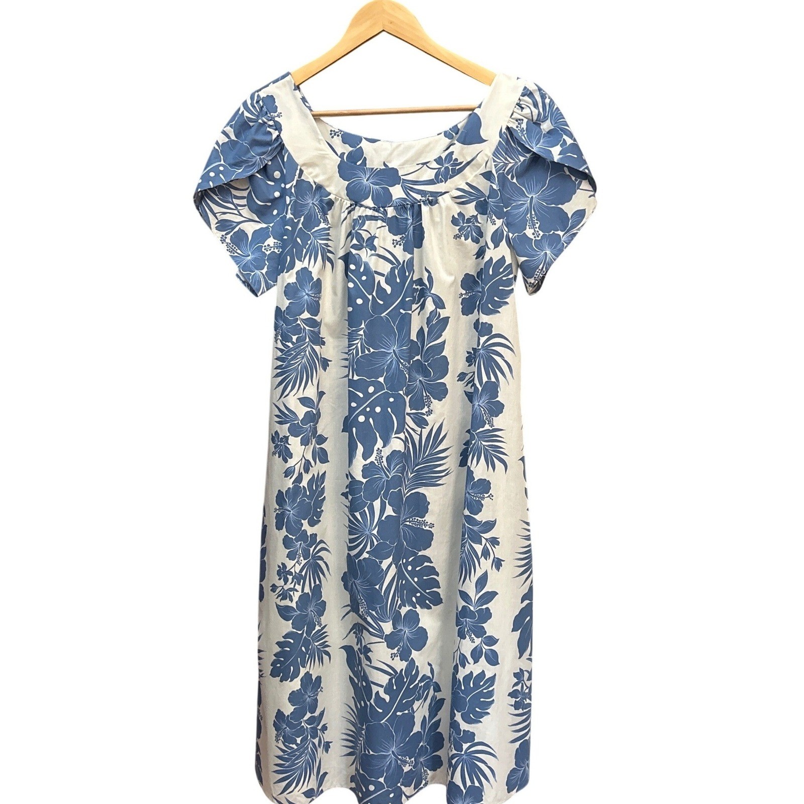 Vintage Royal Creations Muumuu Dress Hawaiian Tropical Floral Coastal Resortocre