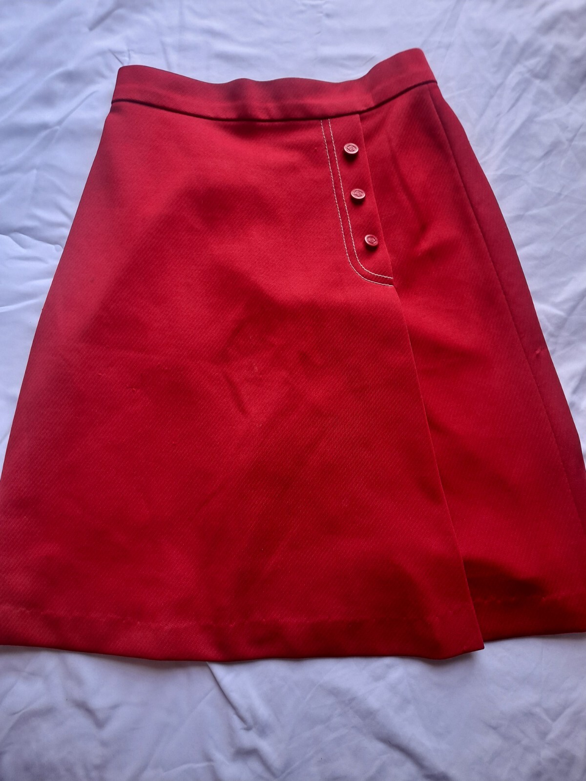 Vintage Carole King Red Pencil mini skirt Size 9/10
