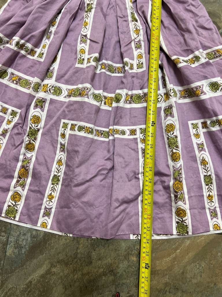 Vintage50’s L Aiglon Floral Print Sleeveless Dress, Lavender/Purple, Pleated