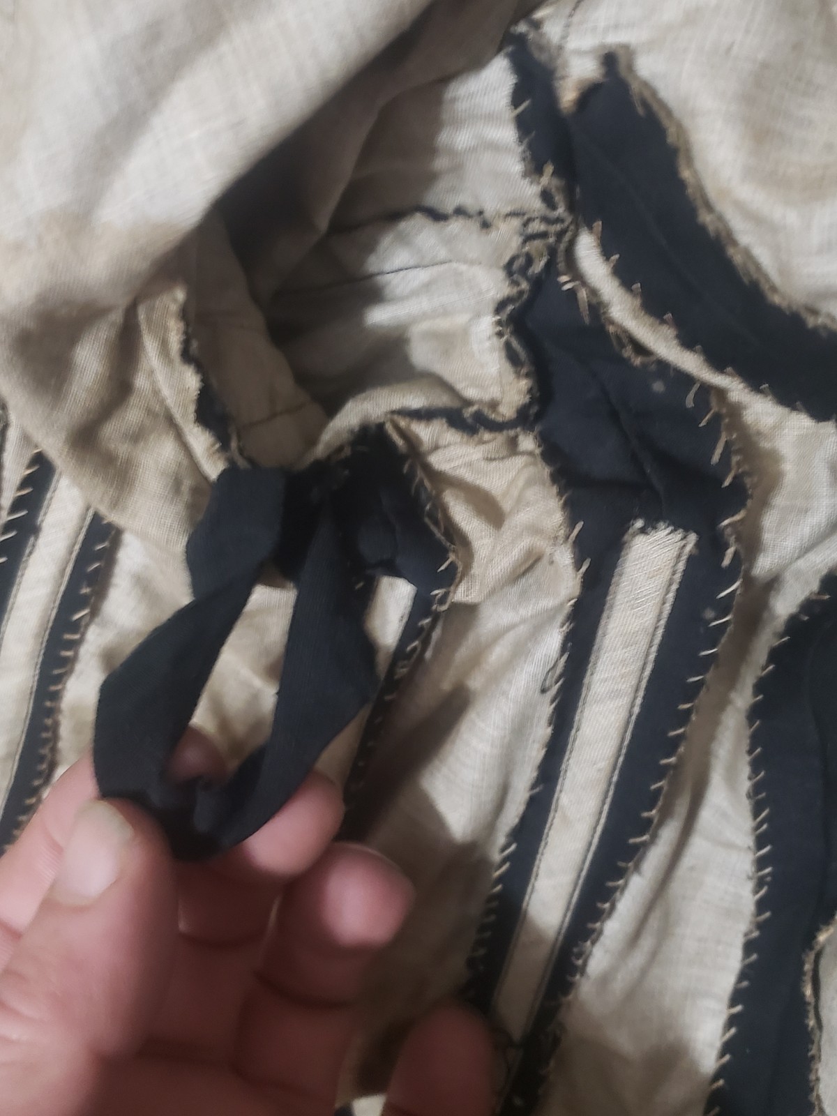 Authentic Antique 1870&rsquo;s Victorian Black Jacket Bodice Boned Small