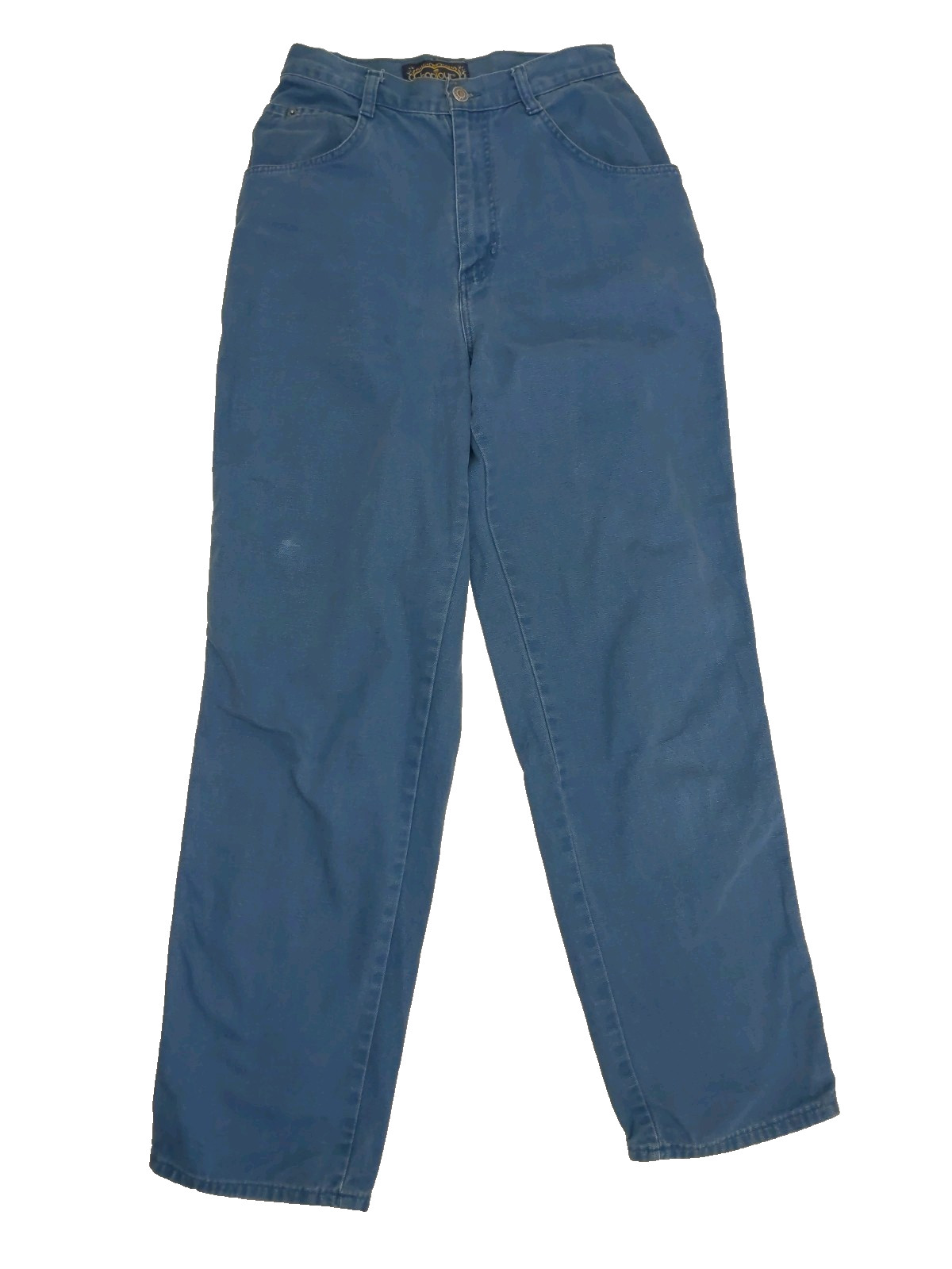 BONJOUR 9/10 Jeans Vtg 80s High Waist Tapered Mom Carpenter Blue 26&Prime;W
