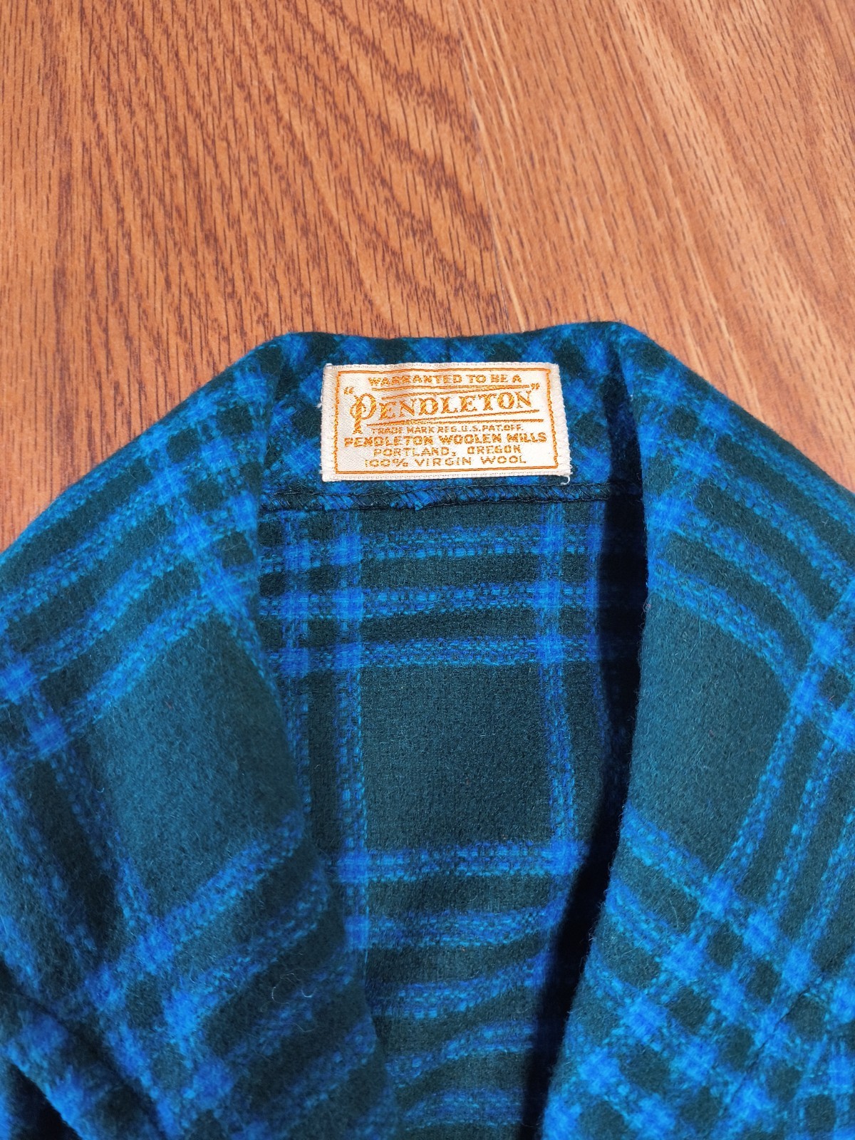 Vintage 1950s Pendleton Virgin Wool Blazer Jacket Thistle Buttons Button Front